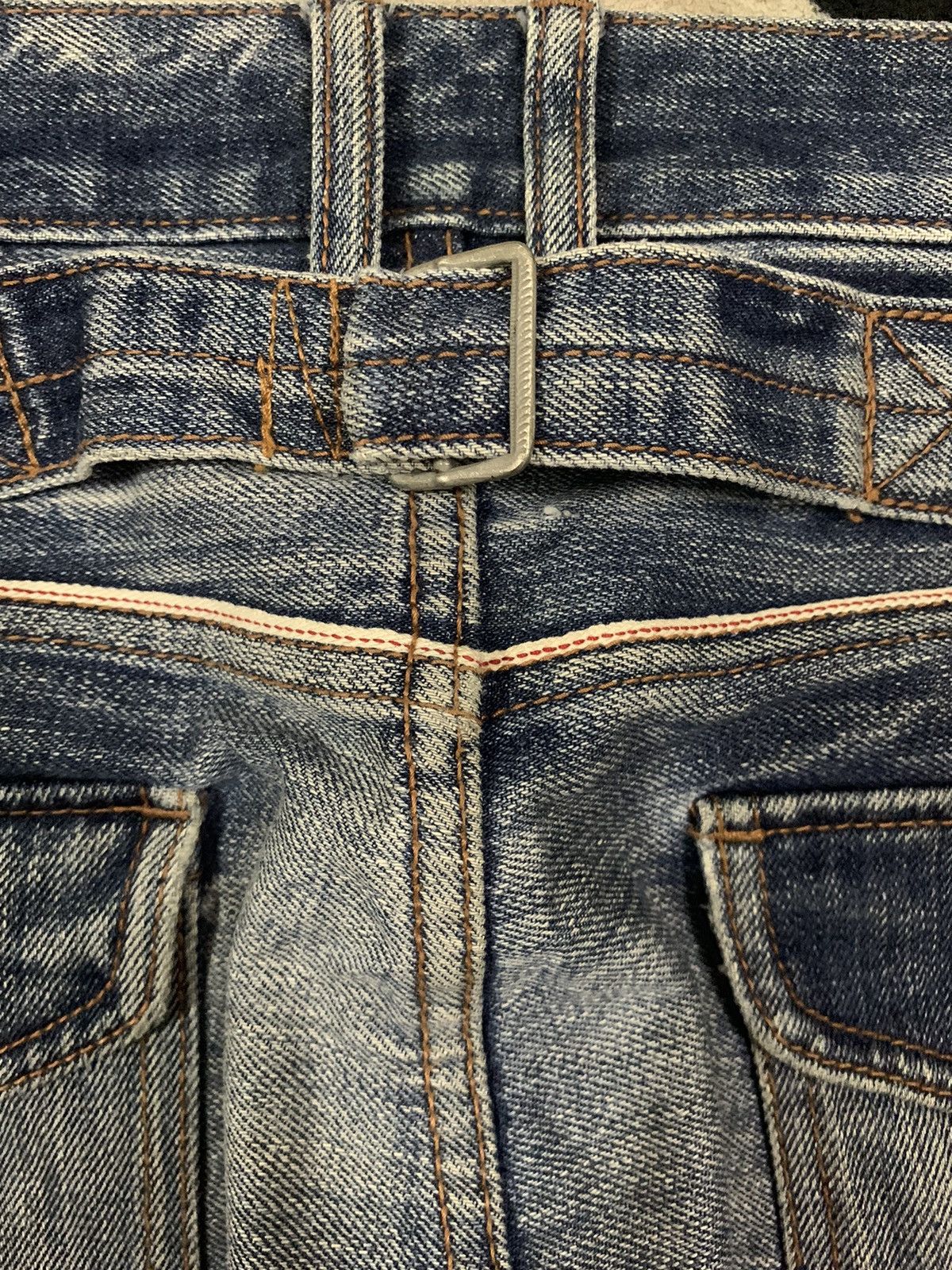Hysteric Glamour Vintage Sacrifice Japan Selvedge Acid Wash Buckle Back Jeans Size US 30 / EU 46 - 13 Thumbnail