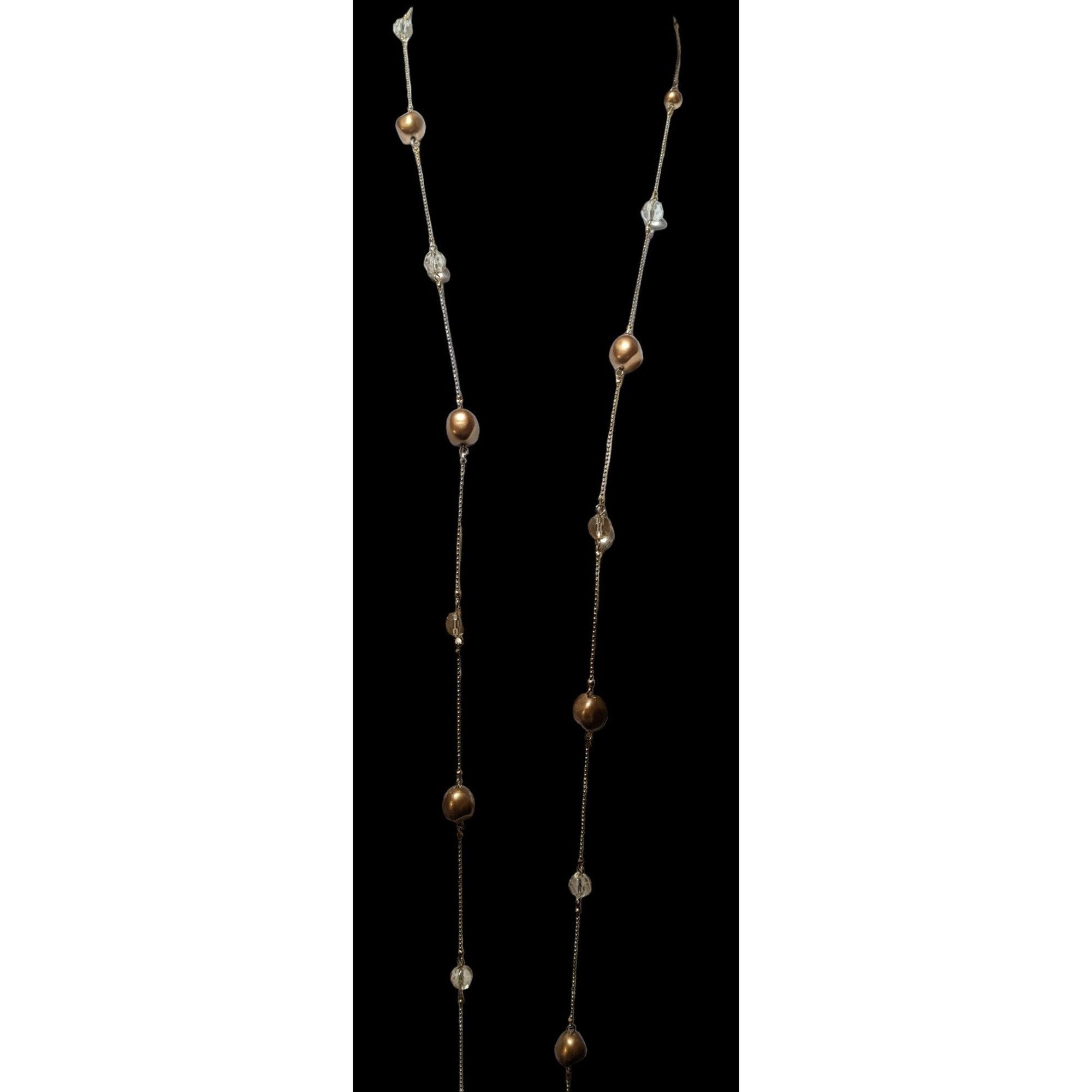 Other Gold Pearl And Gem Glam Opera Length Necklace Size ONE SIZE - 4 Thumbnail
