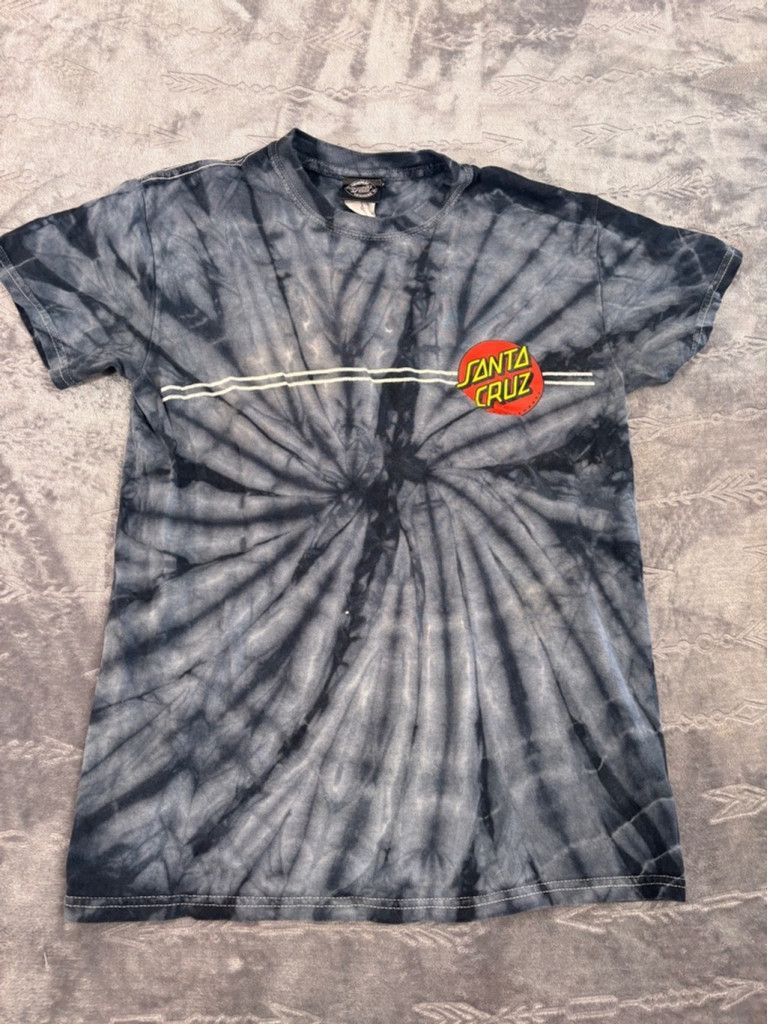 Santa Cruz Skateboards Men's Santa Cruz T-shirt Size S Gray Tie Dye Size US M / EU 48-50 / 2 - 2 Thumbnail