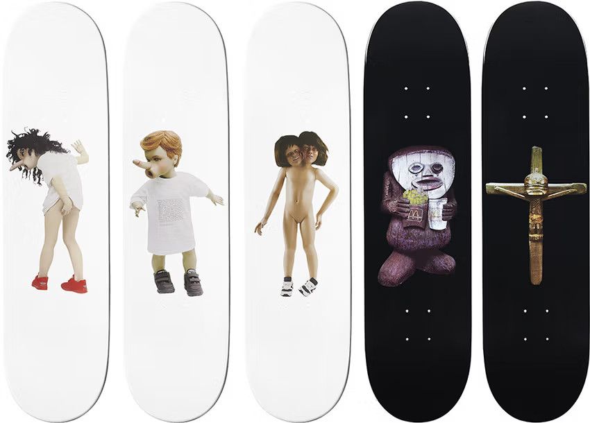 Supreme Supreme x Chapman Brothers Cross Skate Deck FW12 Black Size ONE SIZE - 9 Thumbnail
