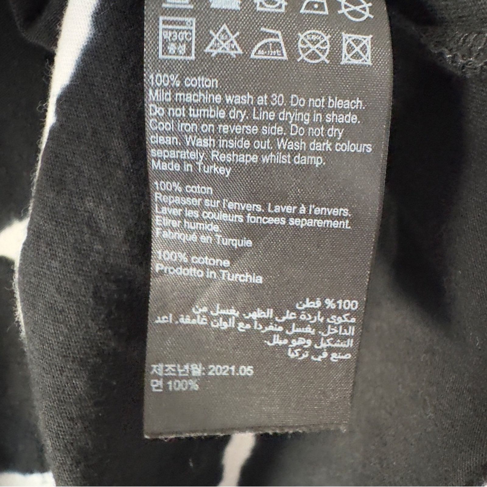 Allsaints All Saints 100% Cotton Black and White Short Sleeve Tee Dye Size US L / EU 52-54 / 3 - 7 Thumbnail