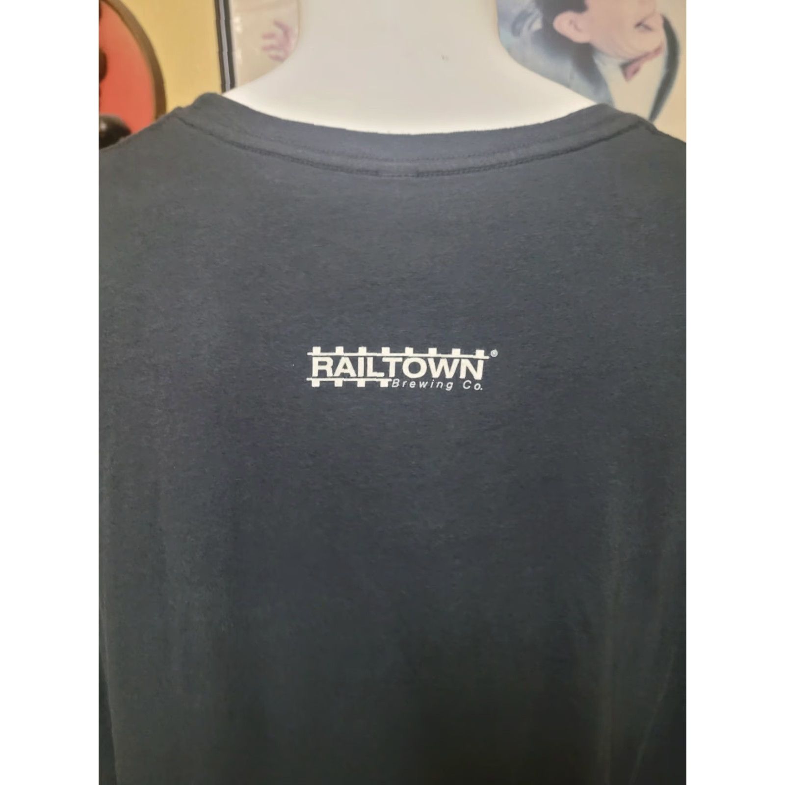 CO Railtown Brewing Co Caledonia MI Citra Warrior Beer T Shirt 2XL Black Short Sleeve Crew Neck Graphic Tee Mens Size US XXL / EU 58 / 5 - 4 Thumbnail