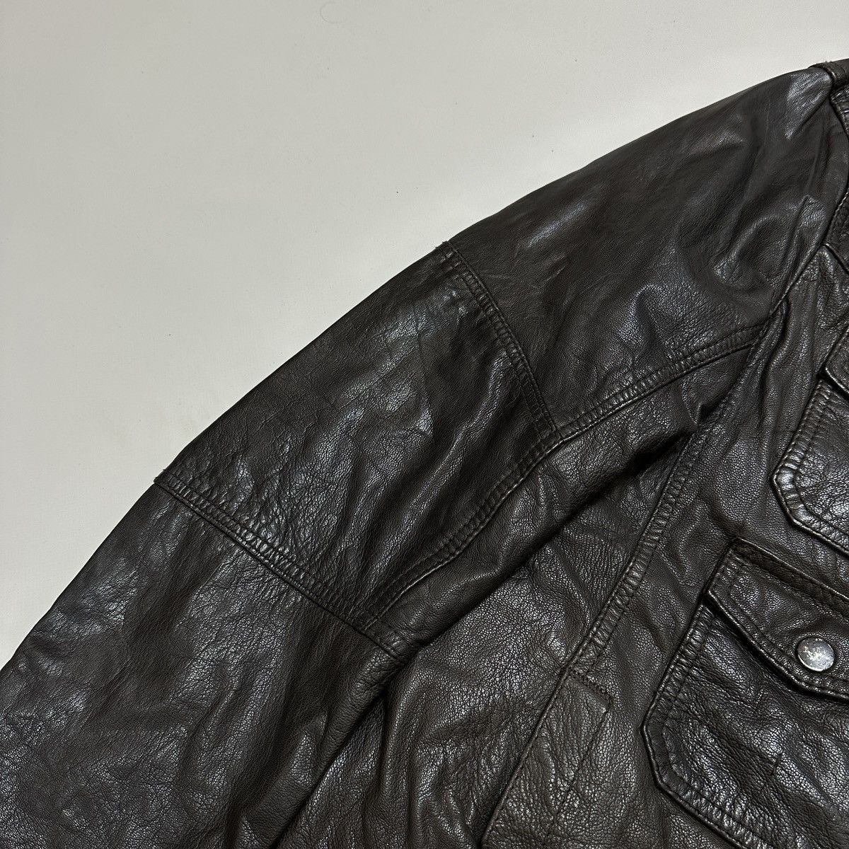 Allsaints × Saint Laurent Paris Allsaints Spitalfields Leather cargo Demon Jacket Shirt Size US M / EU 48-50 / 2 - 5 Thumbnail