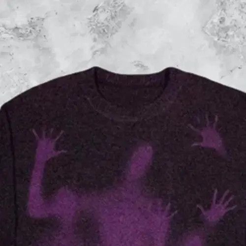 Japanese Brand × Vintage Fashionable loose sweater with round neckline Size US L / EU 52-54 / 3 - 4 Thumbnail