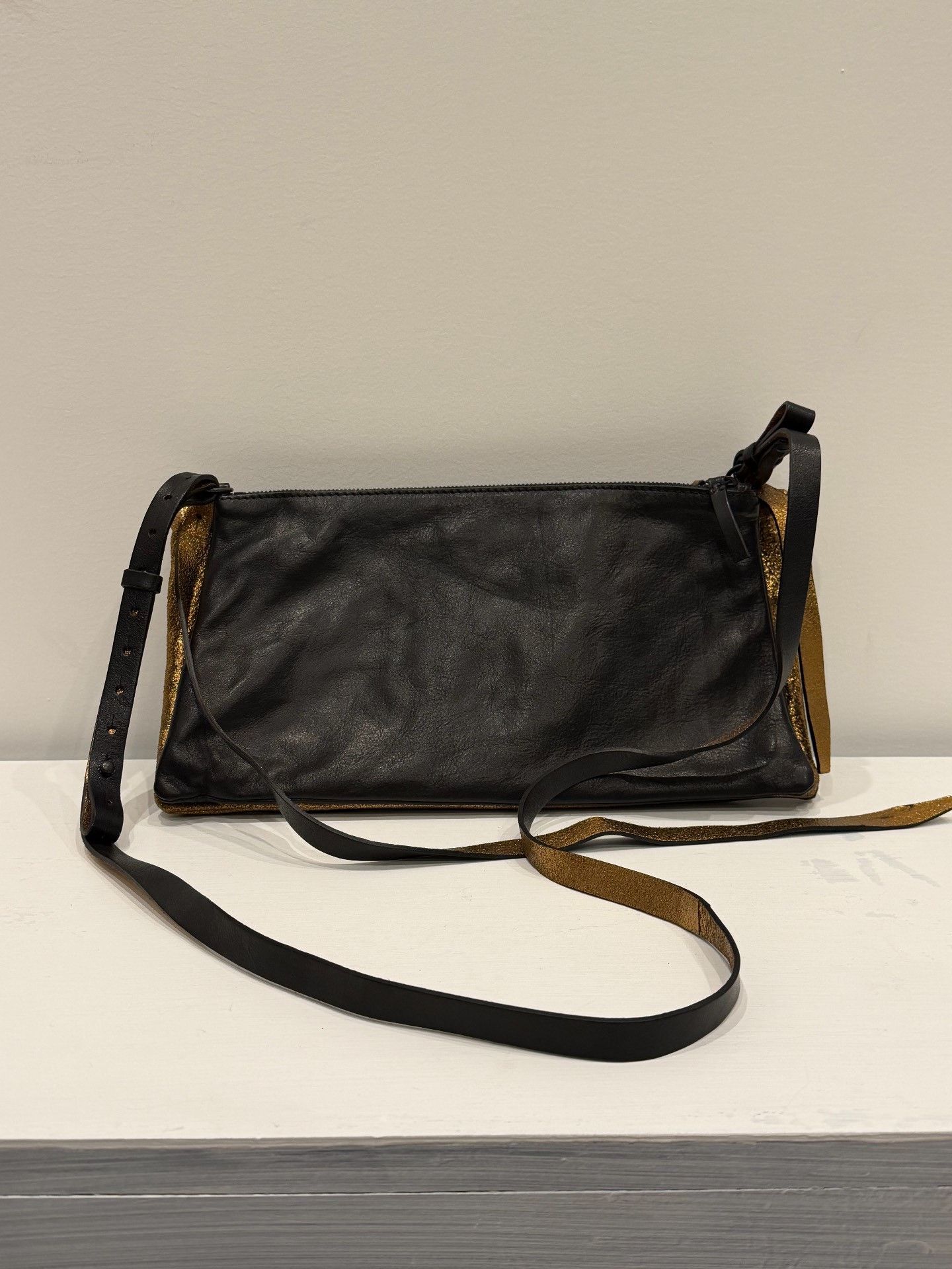 Ann Demeulemeester Ann Demeulemeester Three-Layer Black Gold Crossbody Size ONE SIZE - 1 Thumbnail