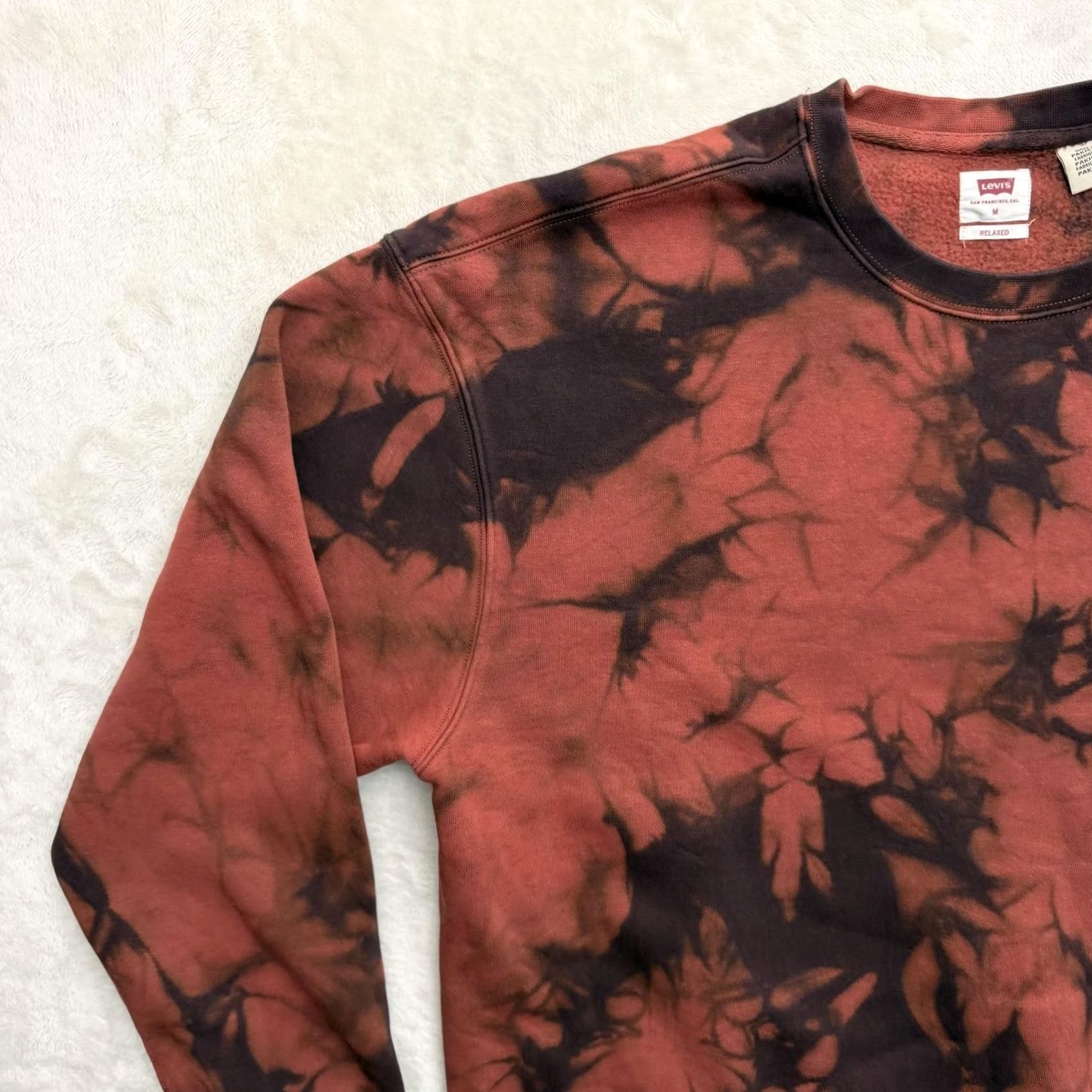 Levi's Levi's Sweatshirt Mens M Multicolor Tie Dye Fleece Pullover Logo Crewneck Streamlined Graphic Print Size US M / EU 48-50 / 2 - 6 Thumbnail