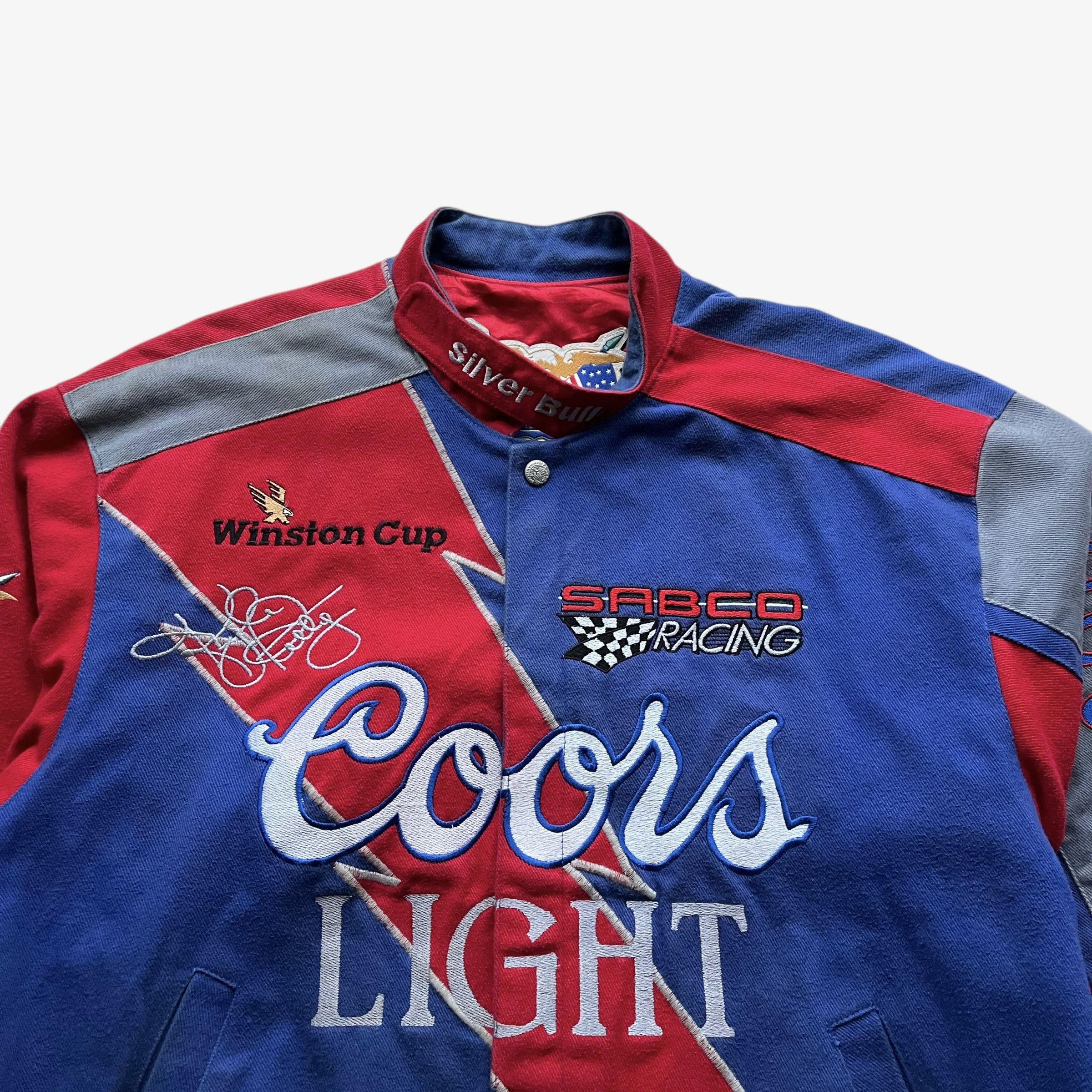 NASCAR Vintage 90s Men's Jeff Hamilton Coors Light NASCAR Jacket Size US L / EU 52-54 / 3 - 6 Thumbnail