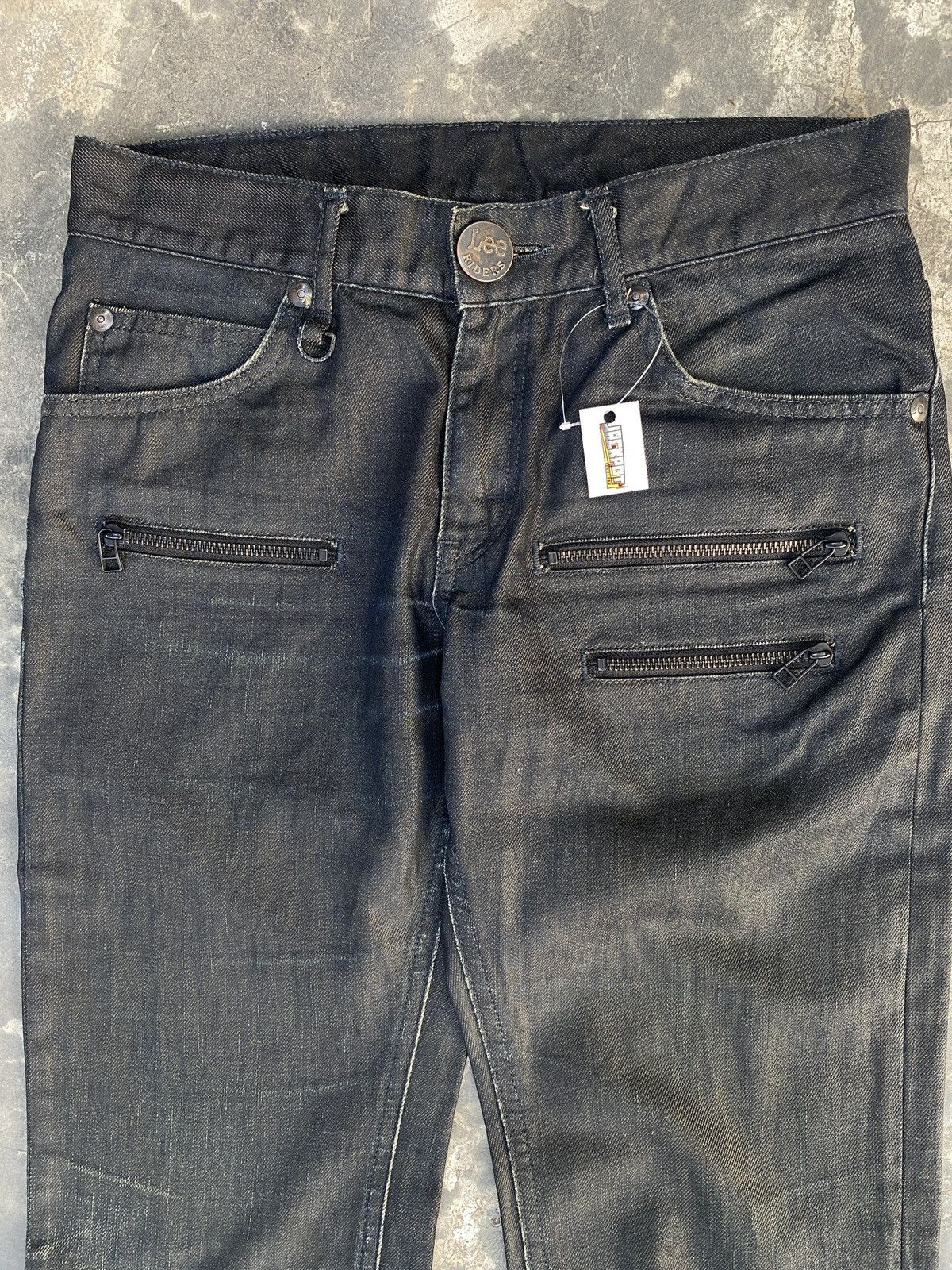 Lee Vintage Lee Rider Zipper Buckle Black Sun Faded Denim Size US 30 / EU 46 - 3 Thumbnail