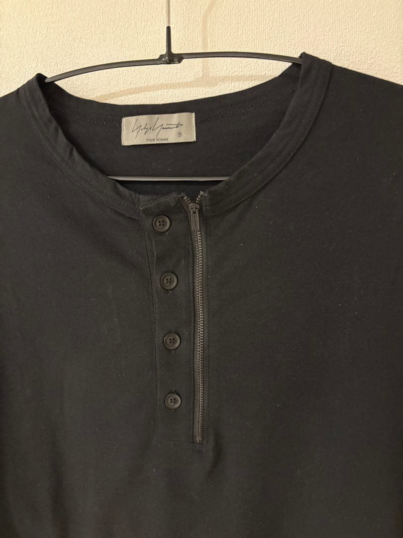 Pour Homme Henley Zip Up Tee