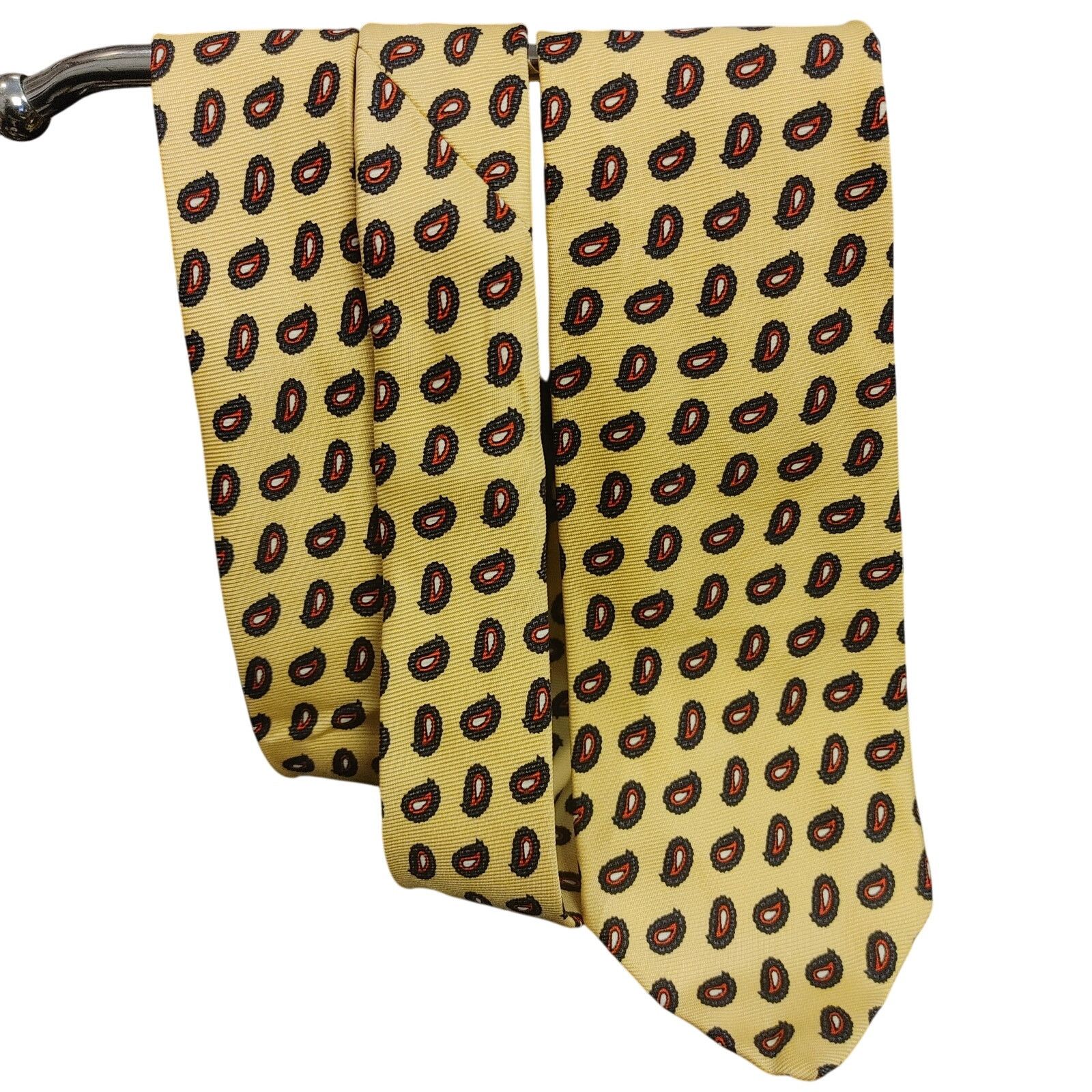 Other Brooks Brothers Men's OS Silk Yellow/Red Paisley Tie Size ONE SIZE - 1 Thumbnail