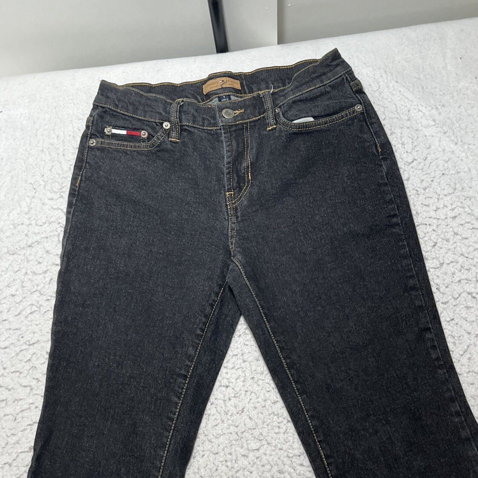 Tommy Hilfiger Vintage Tommy Hilfiger Jeans Flared Leg Gray Y2K Denim 2004 Size 28" / US 6 / IT 42 - 2 Thumbnail