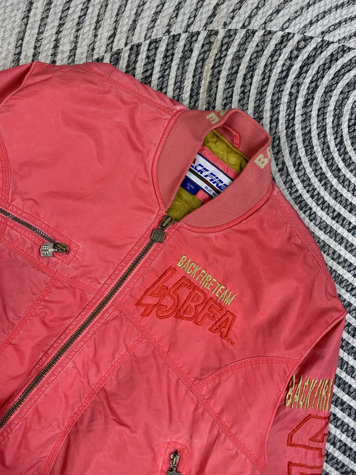 Vintage Vintage Back FireTeam 45BF4 Embroidery Bomber Jacket Size US XL / EU 56 / 4 - 6 Thumbnail