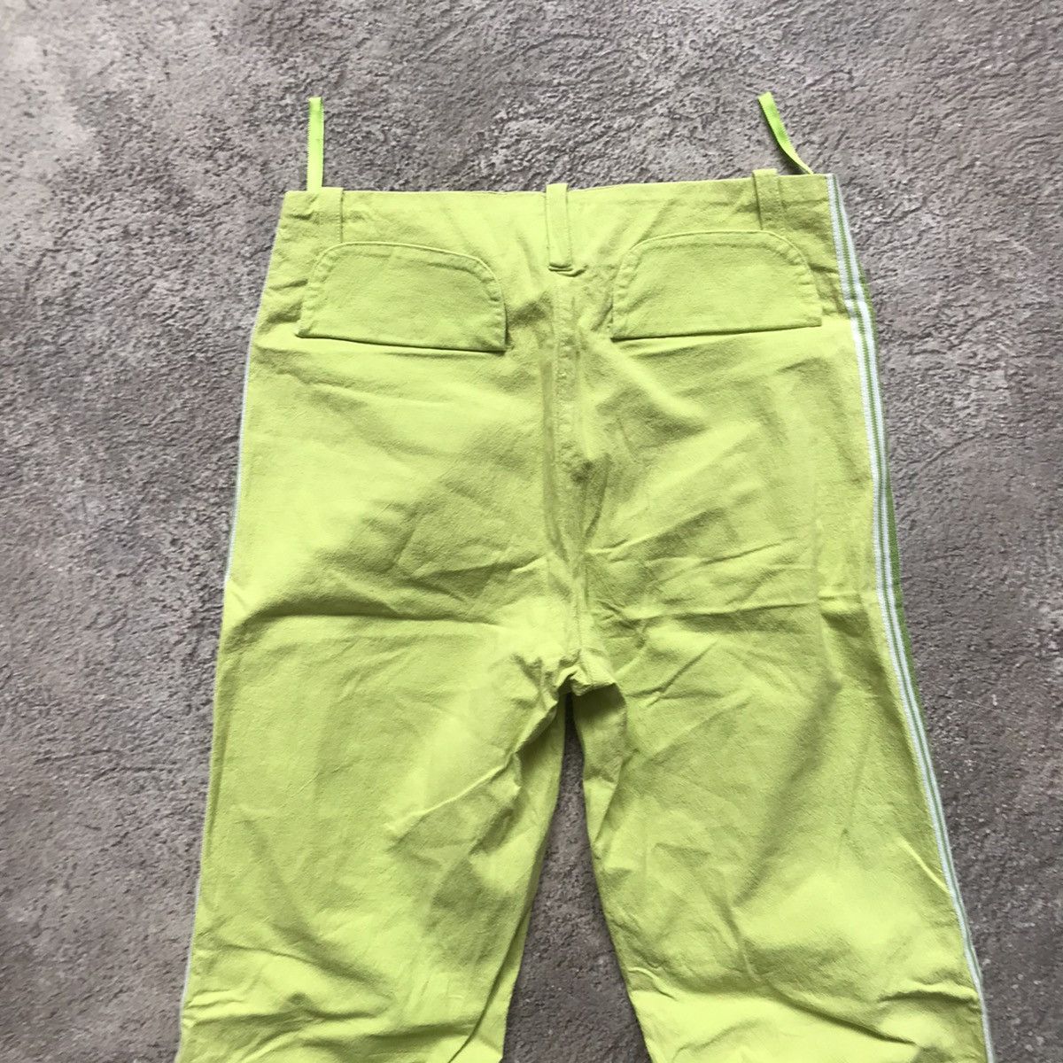 Vintage Vintage 90s Baggy Parachute Pants Lime Neon Skate Y2K 26 Size 26" / US 2 / IT 38 - 5 Thumbnail