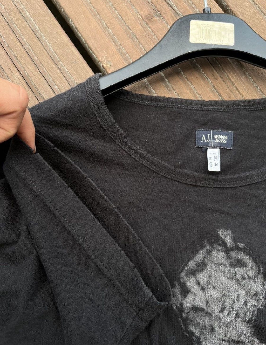 Armani Armani Jeans Samurai Tee vintage distressing Italy luxury Size US XL / EU 56 / 4 - 2 Thumbnail