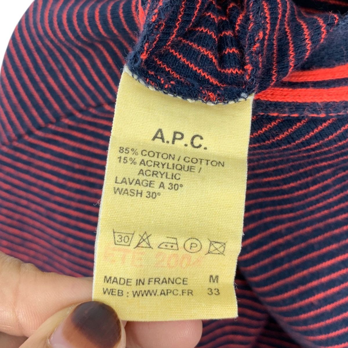 A.P.C. APC French Fashion Designer Casual Stripes Crewneck T-Shirt Size S / US 4 / IT 40 - 5 Thumbnail