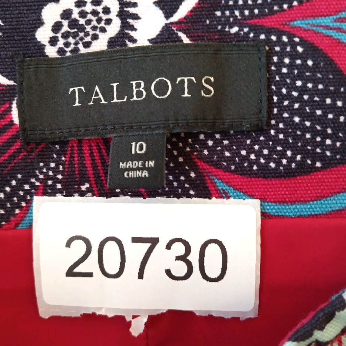 Talbots Talbots Skirt Knee Length Pink Blue Floral Pencil Lined Side Zip 10 Women Regular Vintage No Size 32" / US 10 / IT 46 - 8 Thumbnail