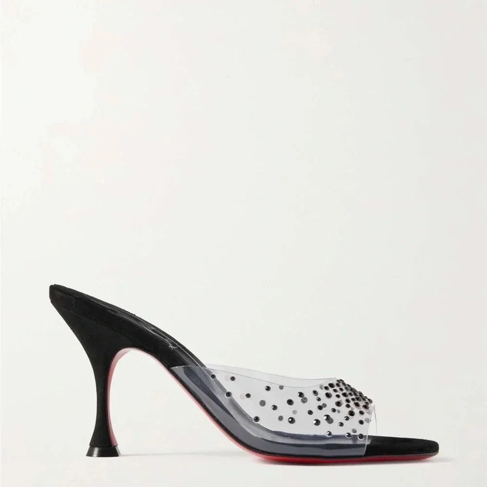 Christian Louboutin Degramule Strass 85mm Size US 8 / IT 38 - 1 Thumbnail