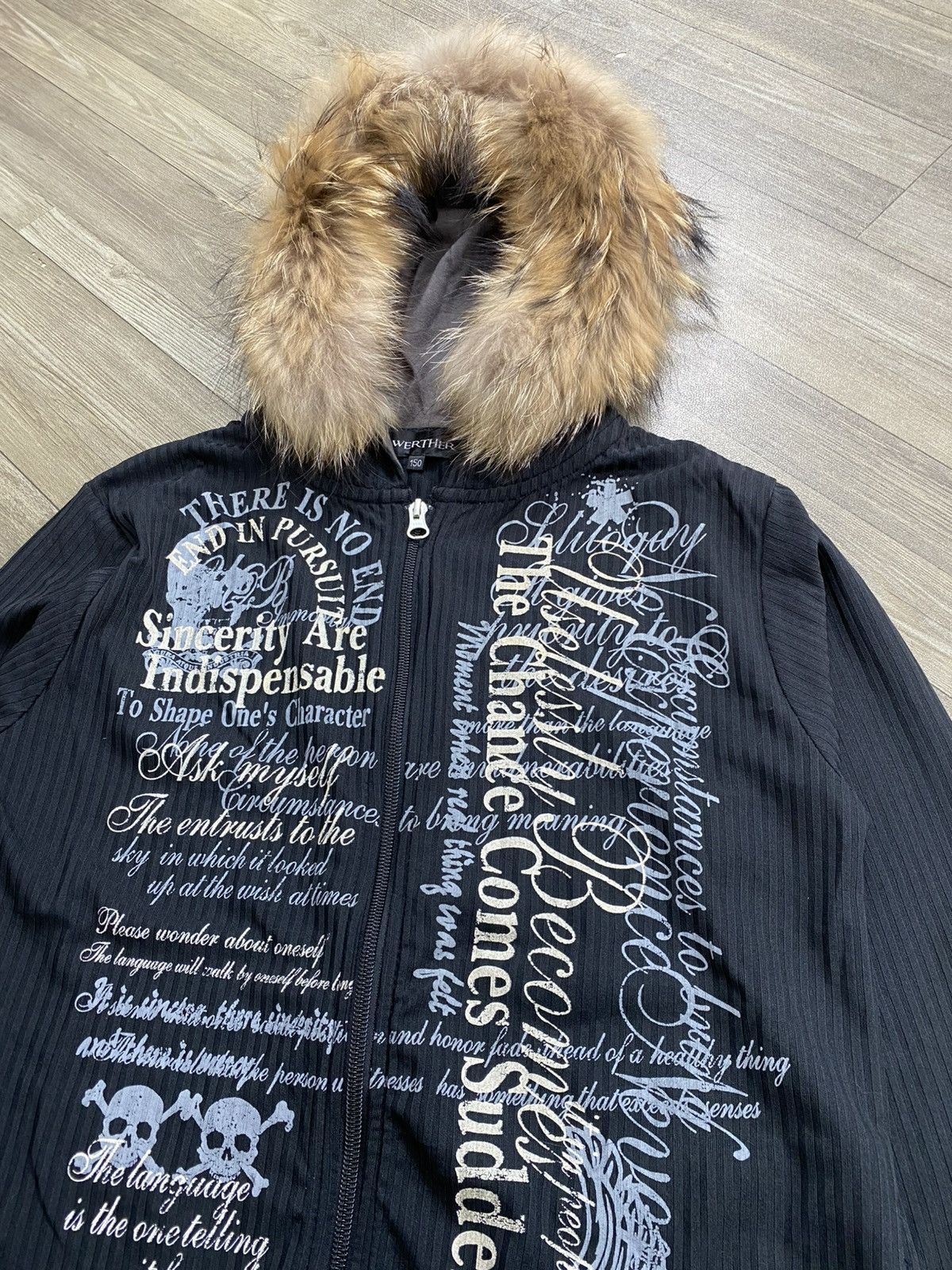 Le Grande Bleu (L.G.B.) 2000s Ifsixwasnine Wether Poem Skulls Lgb Style Fur Hoodie Size US S / EU 44-46 / 1 - 4 Thumbnail