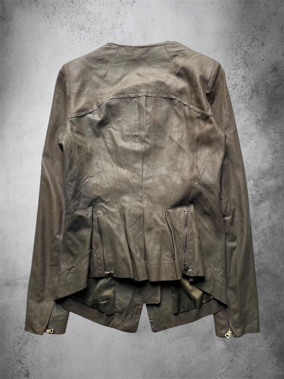 Isamu Katayama Backlash 2000s Nine Six double zipper leather jacket Size US M / EU 48-50 / 2 - 2 Thumbnail