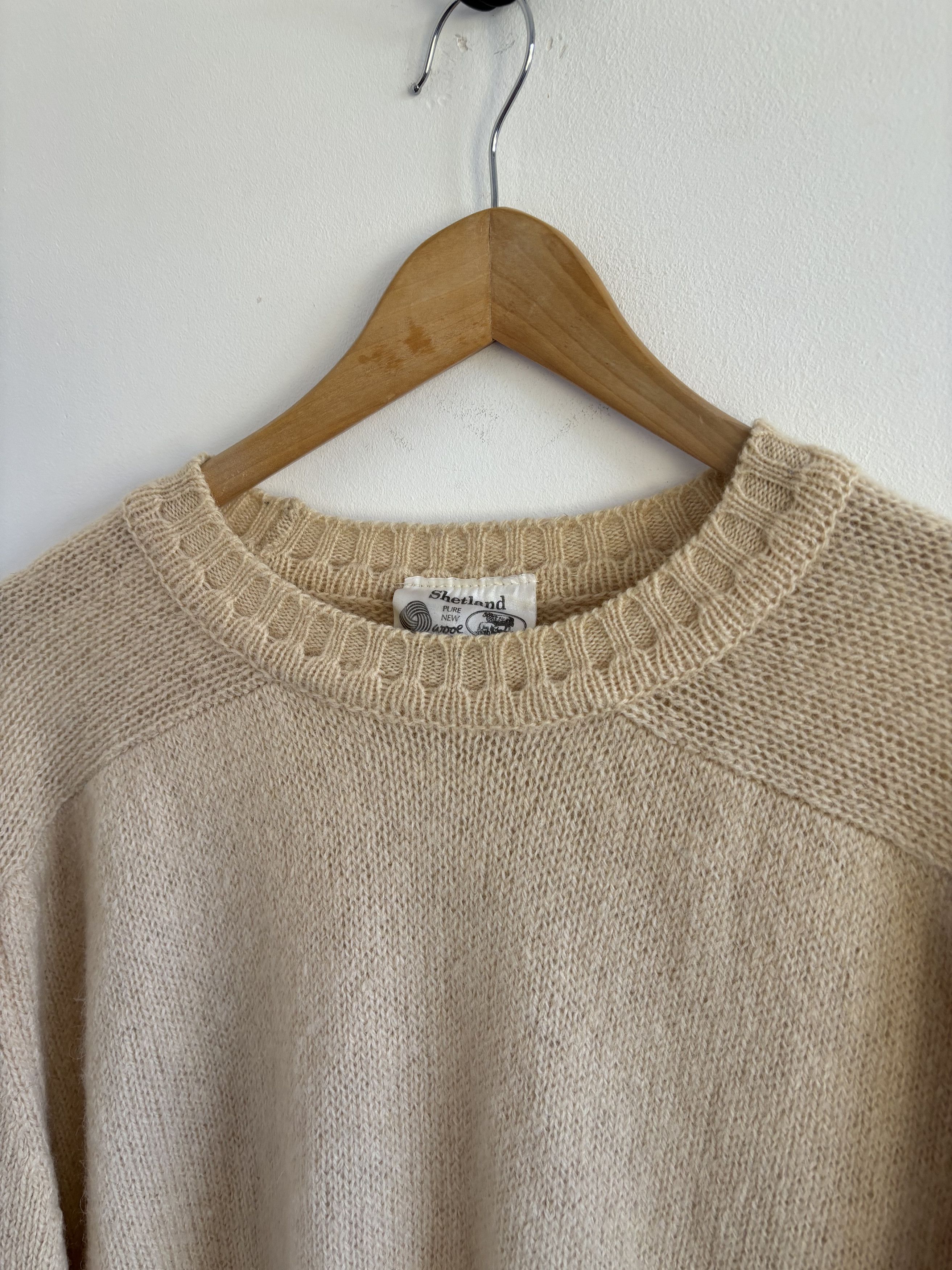 Vintage Vintage Shetland Pure Wool Classic Knitted Sweater Size US L / EU 52-54 / 3 - 3 Thumbnail