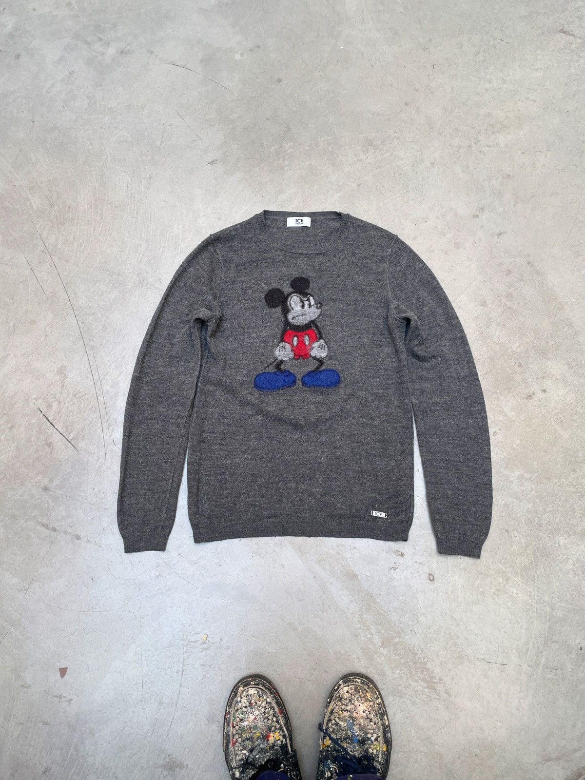 Iceberg Iceberg Mickey Mouse Alpaca Wool Knit Sweater Size S / US 4 / IT 40 - 16 Thumbnail