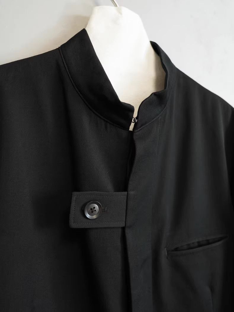 Yohji Yamamoto Yohji Yamamoto 18AW Hidden-button wool stand-collar jacket- Size US M / EU 48-50 / 2 - 3 Thumbnail