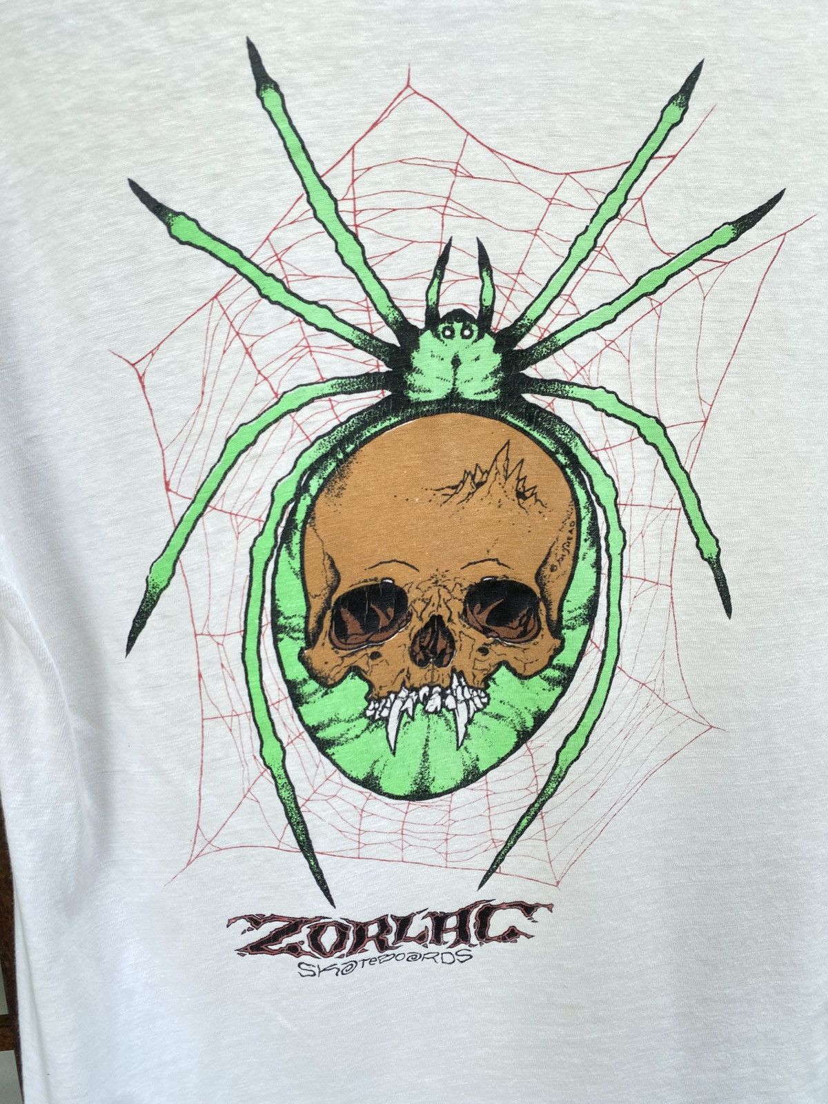 Vintage Vintage Zorlac Skateboards Skull Spider Web Pushead Size US M / EU 48-50 / 2 - 3 Thumbnail