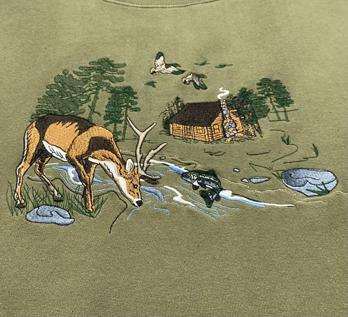 Vintage 90’s Vintage Big Sky Deer Crewneck Sweatshirt Size US L / EU 52-54 / 3 - 2 Thumbnail