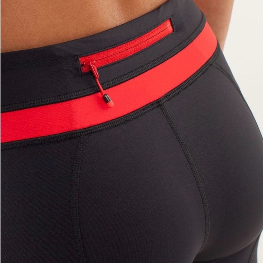 Lululemon Lululemon Run: Inspire Crop II Deep Coal and Love Red Size 28" / US 6 / IT 42 - 5 Thumbnail