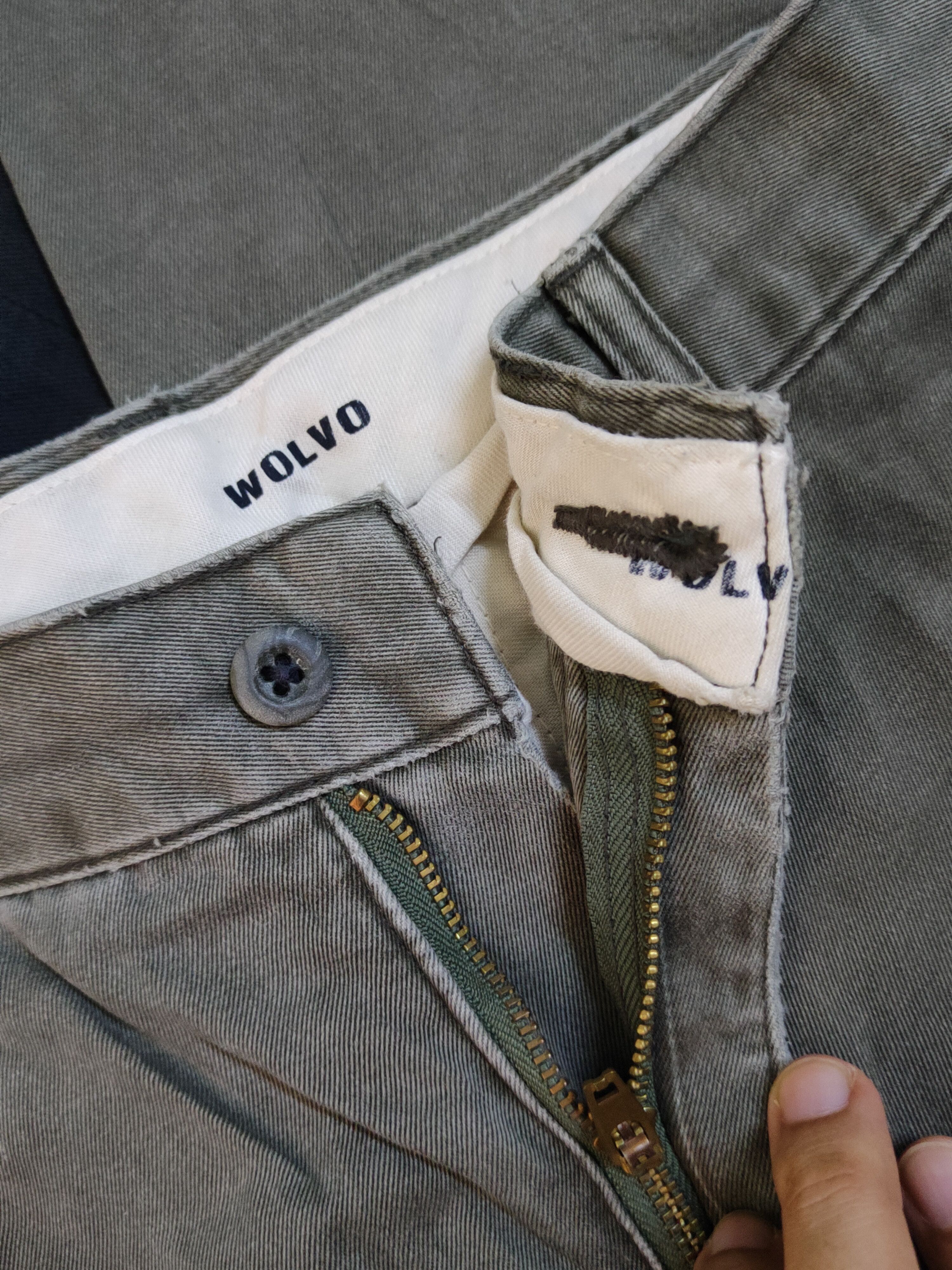 Japanese Brand Wolvo Olive Multipocket Casual Pants #S1568 Size US 29 - 12 Thumbnail