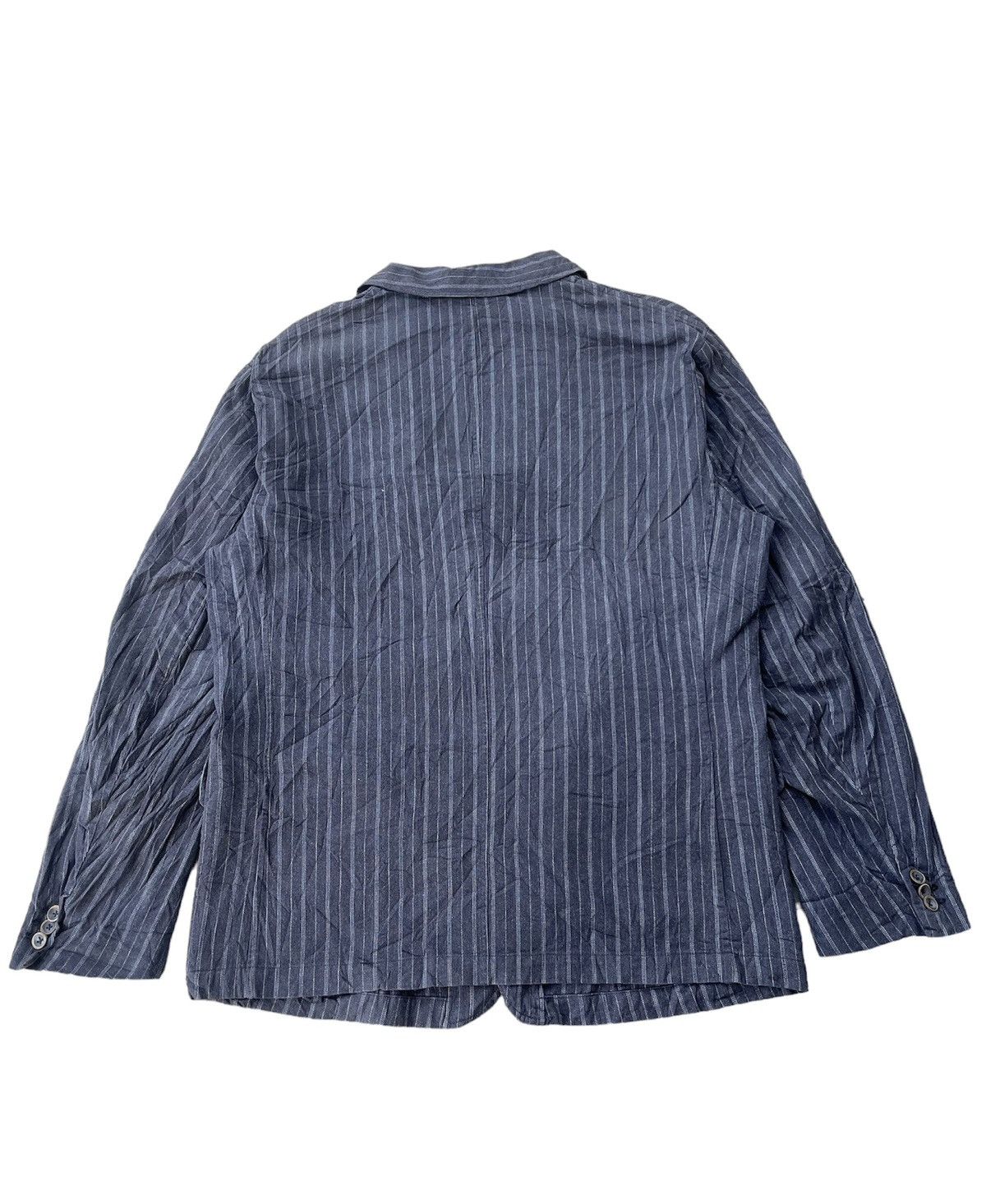 45rpm Vintage 90s 45rpm Indigo Pinstripe Jacket Made in Japan Size US M / EU 48-50 / 2 - 2 Thumbnail