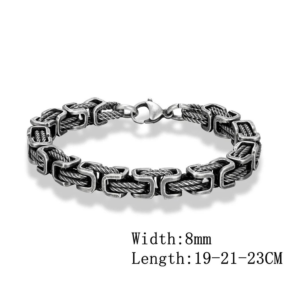 Other Geometric Byzantine Link Chain Bracelet Punk Gift For Him Size ONE SIZE - 8 Thumbnail