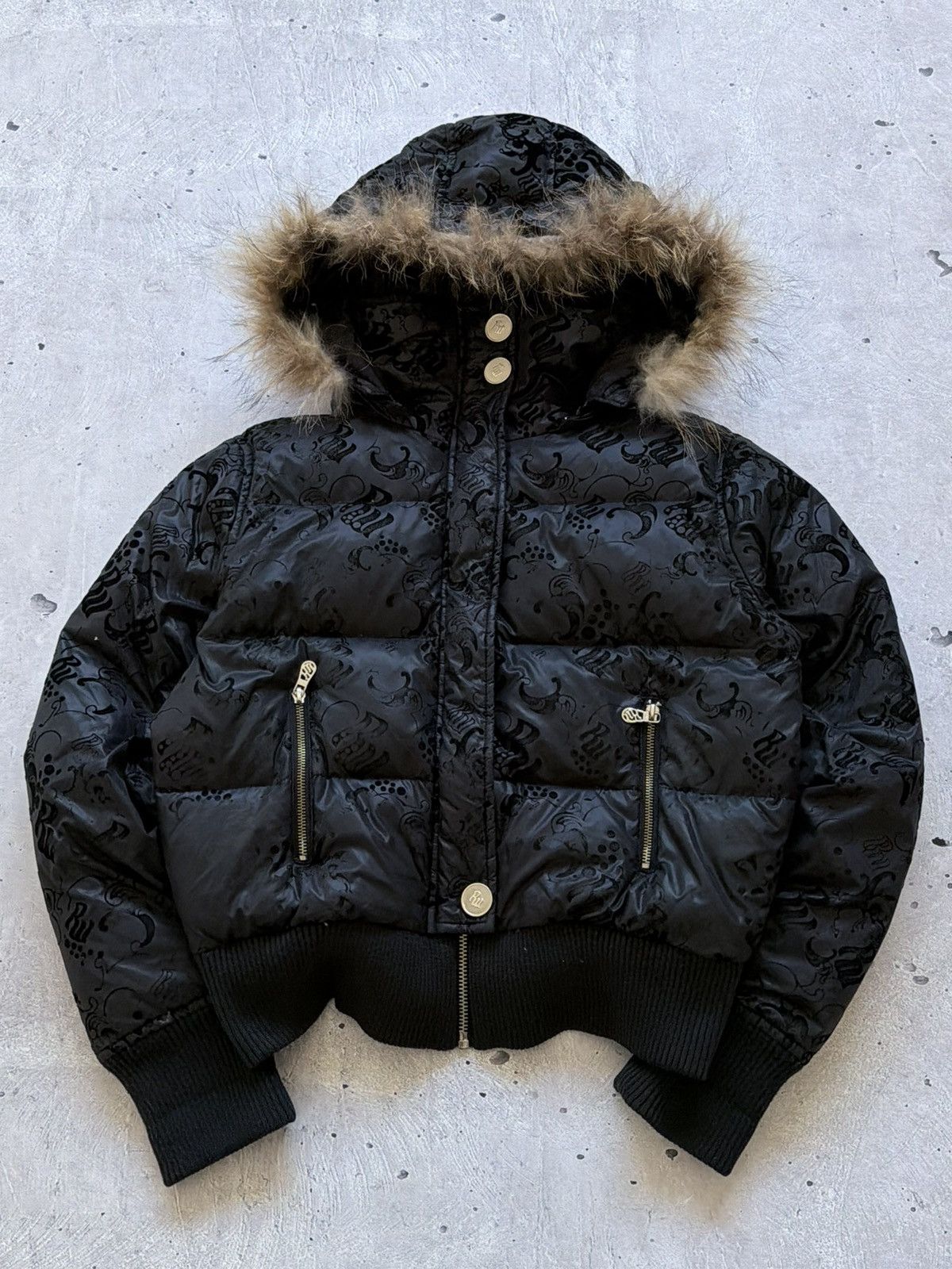Rocawear 00s Y2K Roca Wear Hysteric Glamour Style Fur Hood Jacket Size US M / EU 48-50 / 2 - 1 Thumbnail