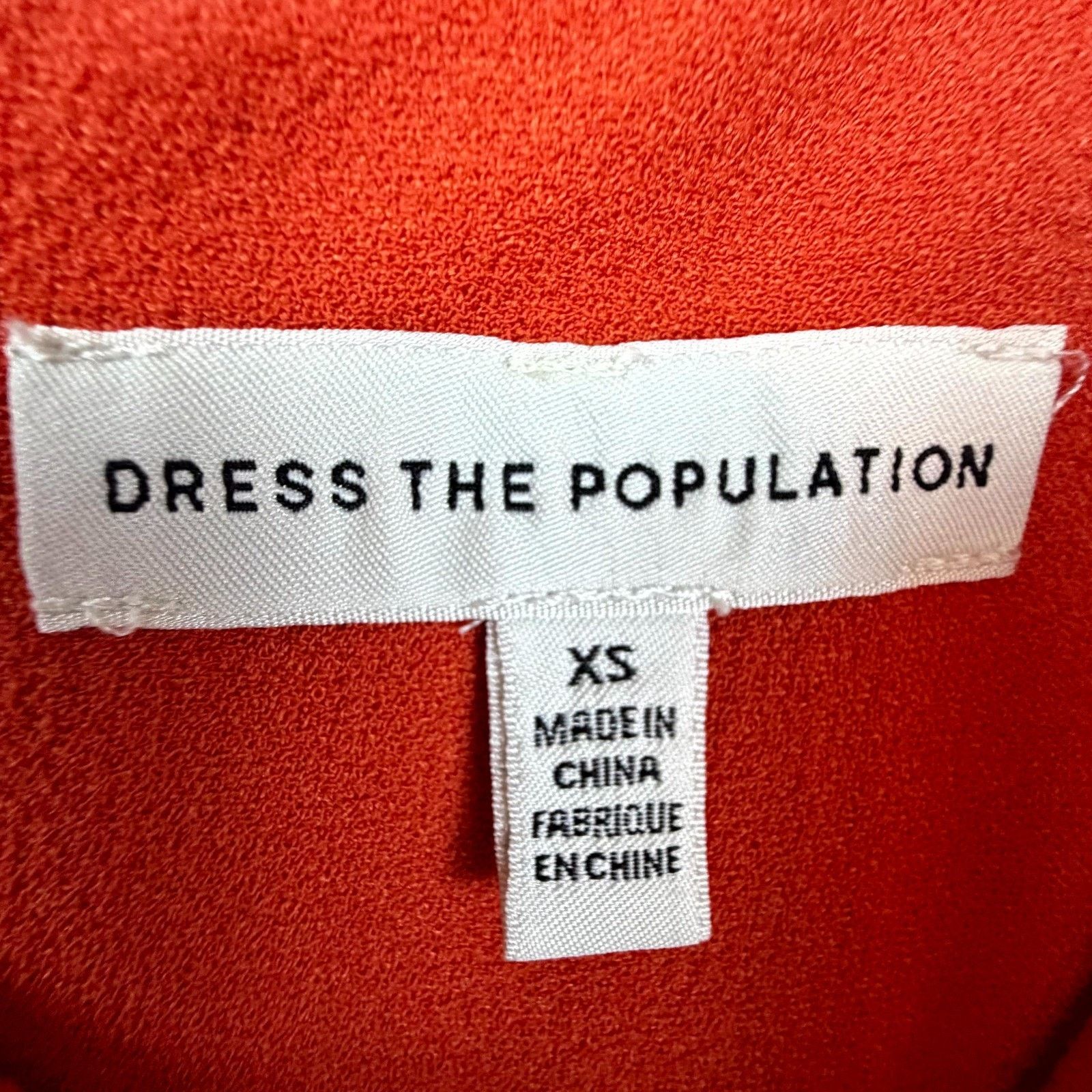Dress the Population Dress The Population Mira Mini Dress Womens XS Orange Poppy Size XS / US 0-2 / IT 36-38 - 6 Thumbnail