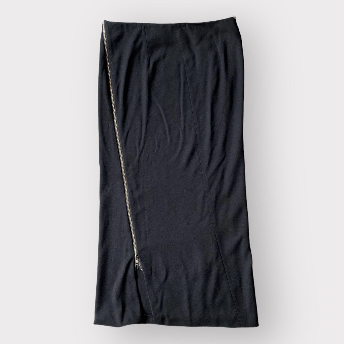 Ann Demeulemeester Diagonal Double Zip Wool Skirt Size 28" / US 6 / IT 42 - 3 Thumbnail