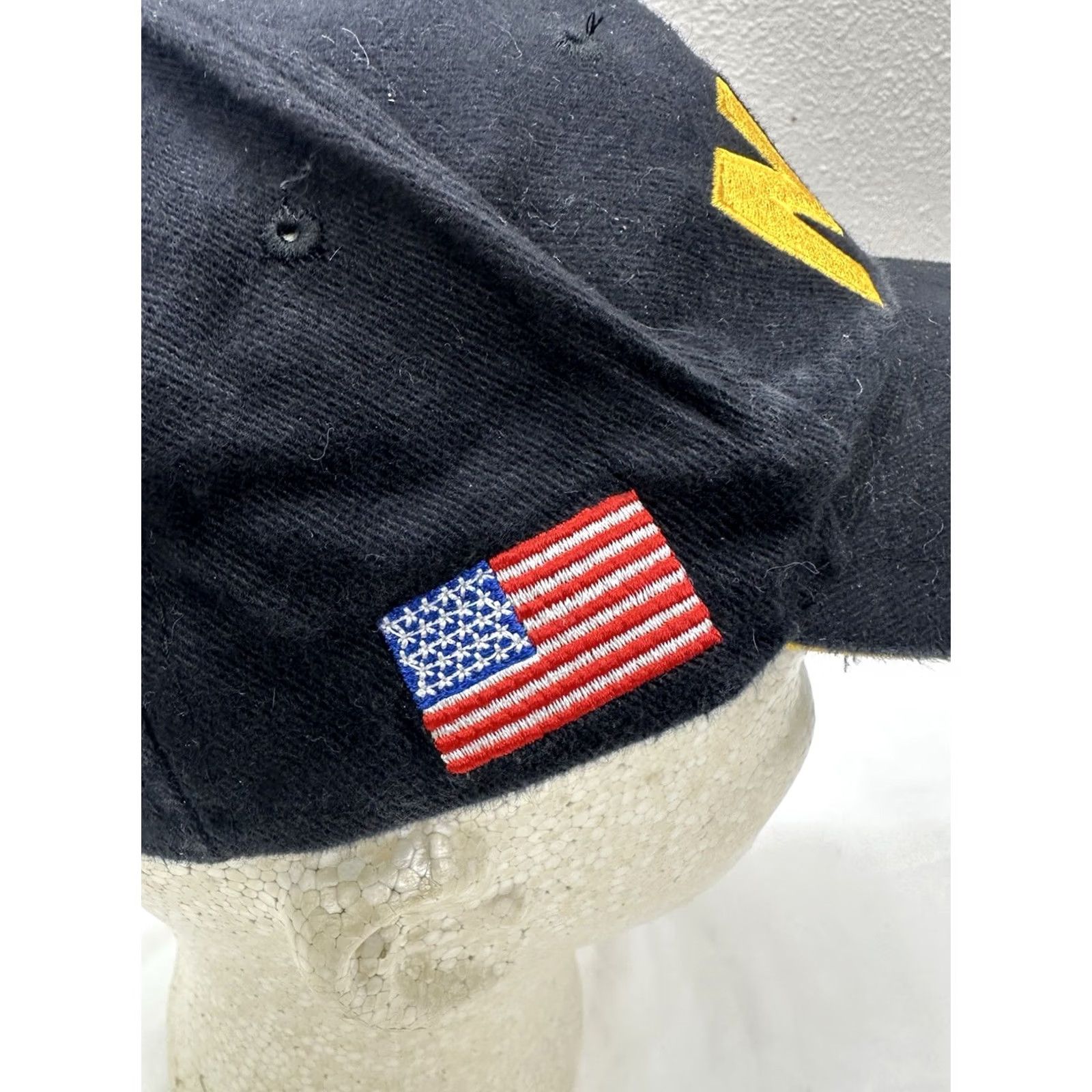 Vintage Unbranded NRA Baseball Hat Black Yellow American Flag Embroidered Adjustable Cap Size ONE SIZE - 6 Thumbnail