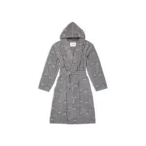 Image of Balenciaga O1Mt1Gz0424 Bb Monogram Towel Bathrobe In Grey, Women's (Size XS)