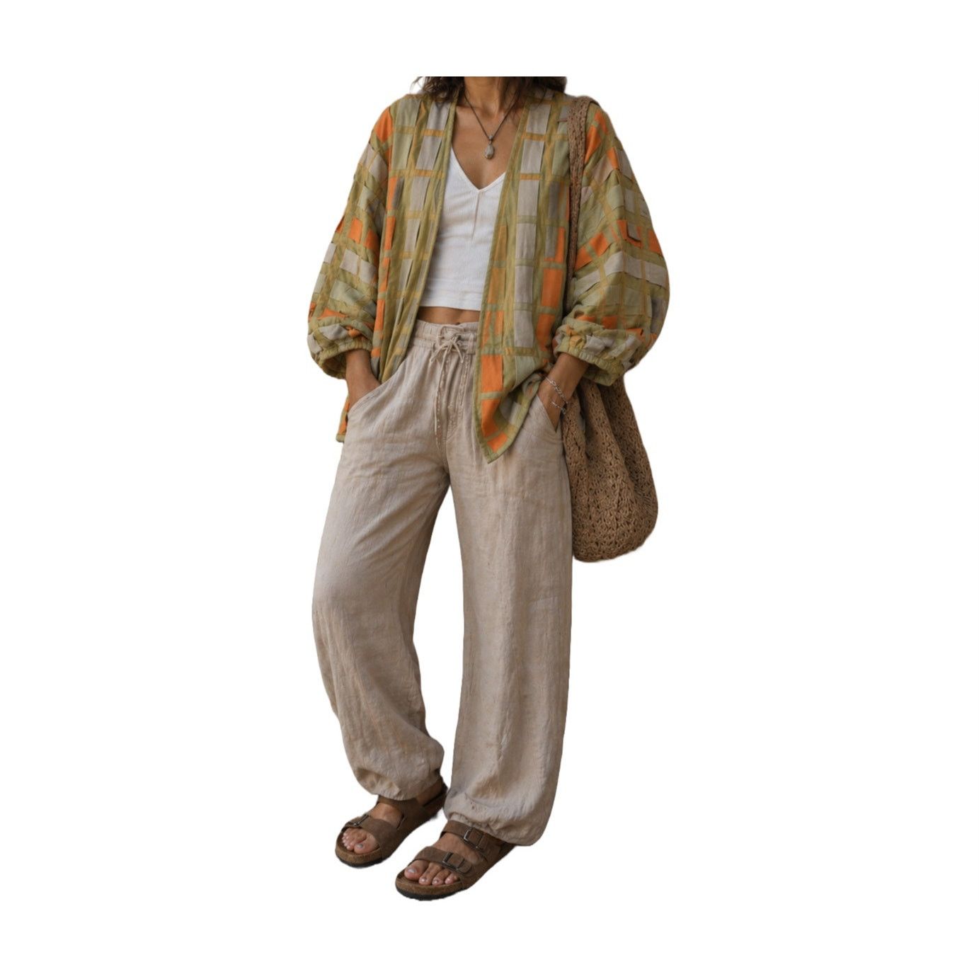 Vintage Vintage Frivole Nicole Roberts Patchwork Open Front Jacket Size ONE SIZE - 1 Thumbnail