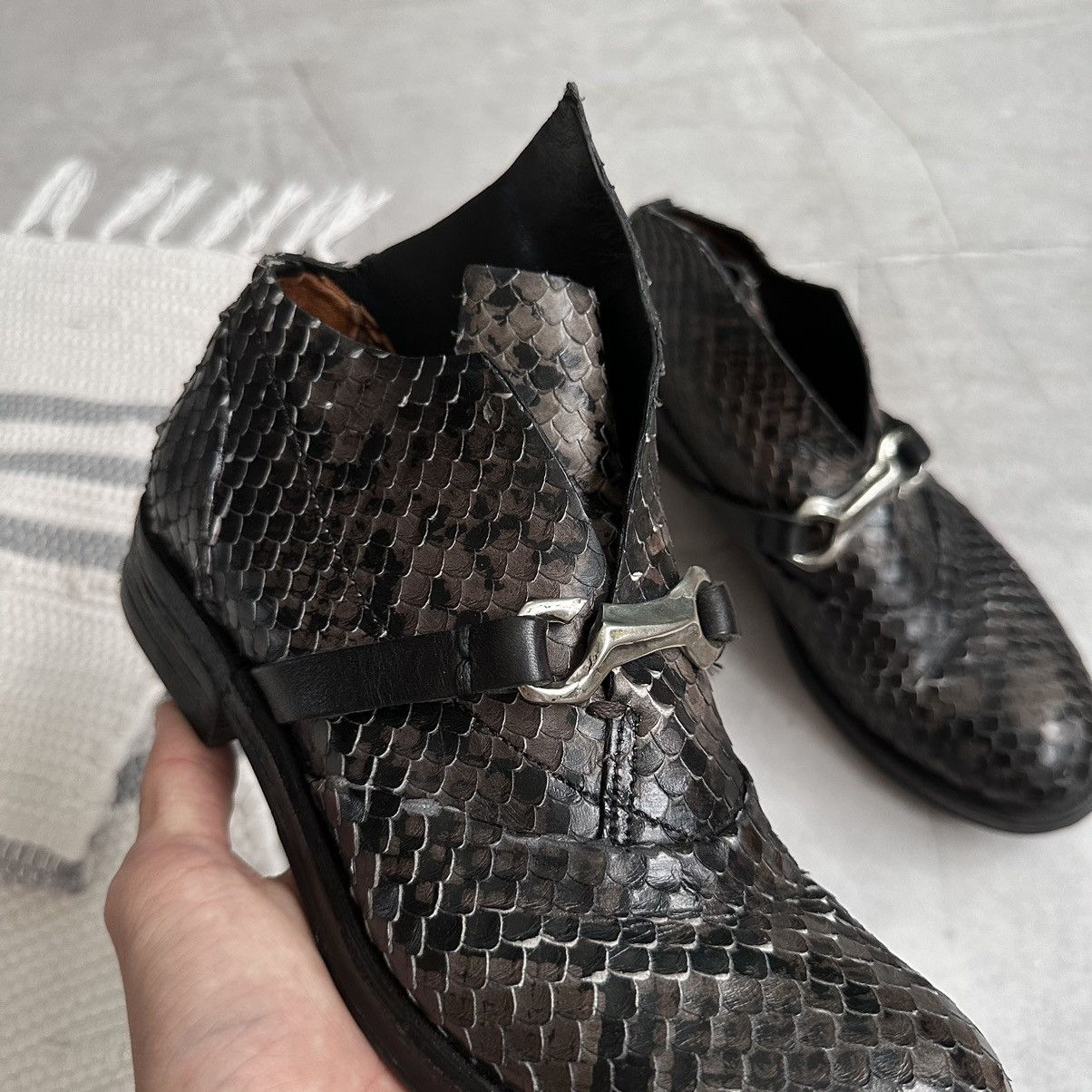 A.S.98 RARE AS 98 Airstep Vintage Straps Boots Faux Python Leather Size US 7 / IT 37 - 8 Thumbnail