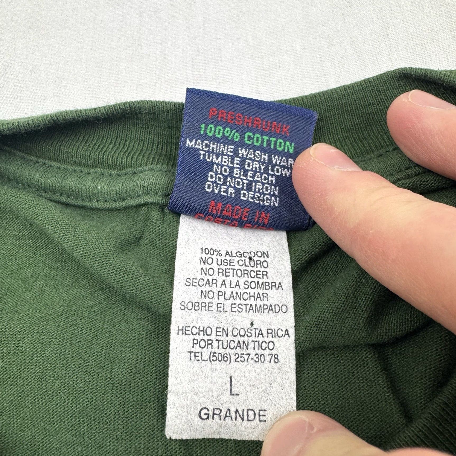 Vintage VINTAGE Tucan Tico Lizard T-Shirt Adult Large Green Nature Animals 90s Y2K Mens Size US L / EU 52-54 / 3 - 5 Thumbnail