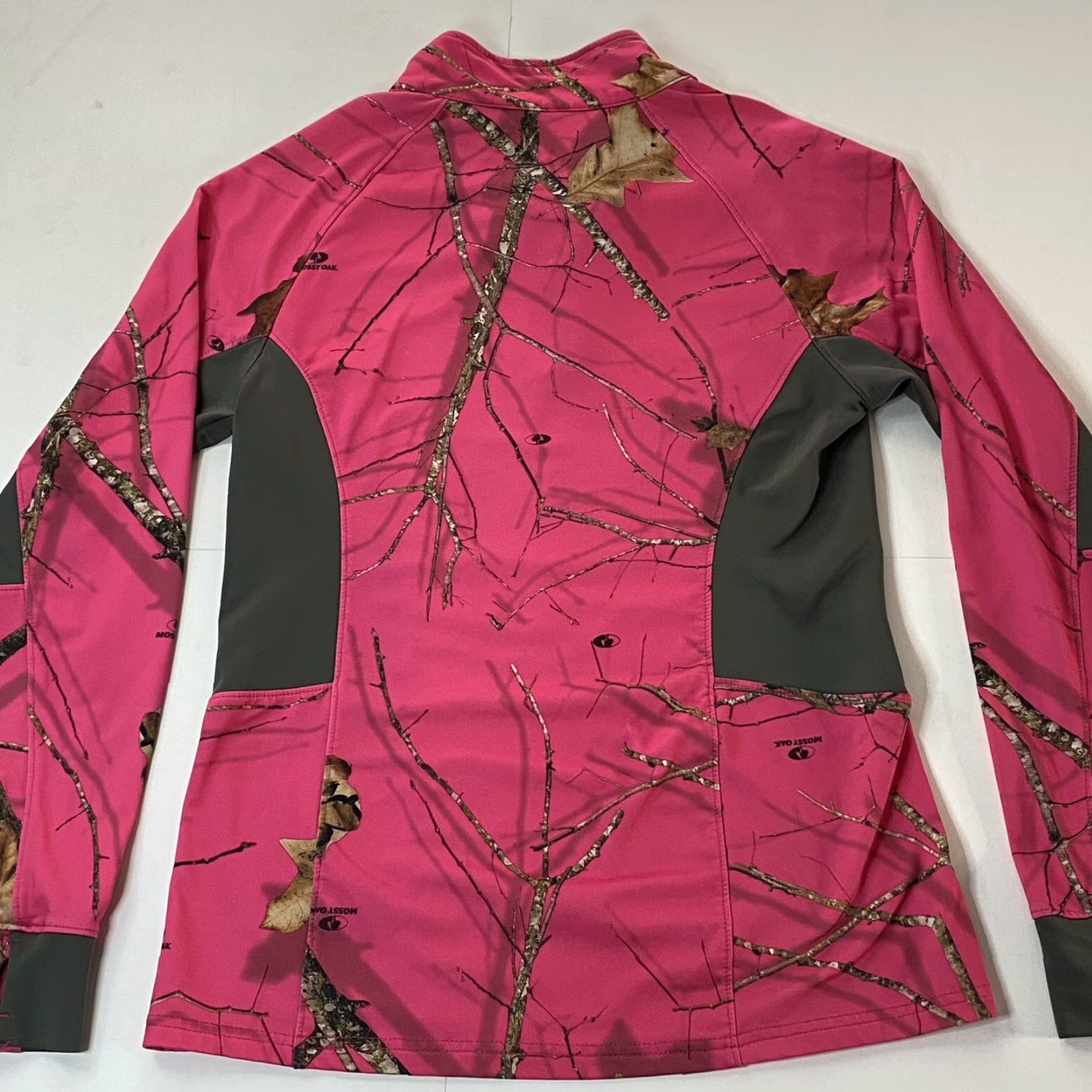 Vintage Mossy Oak Women’s Pink Camo Fleece Quarter Zip Pullover Jacket M Medium Zip Pockets Outdoor Activewear Regular Fit Size M / US 6-8 / IT 42-44 - 5 Thumbnail