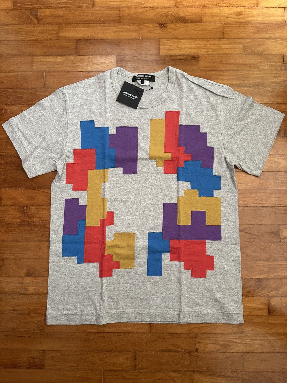 Comme des Garcons Homme Deux CDG Homme Deux Puzzle Patchwork T-Shirt Size US L / EU 52-54 / 3 - 1 Thumbnail