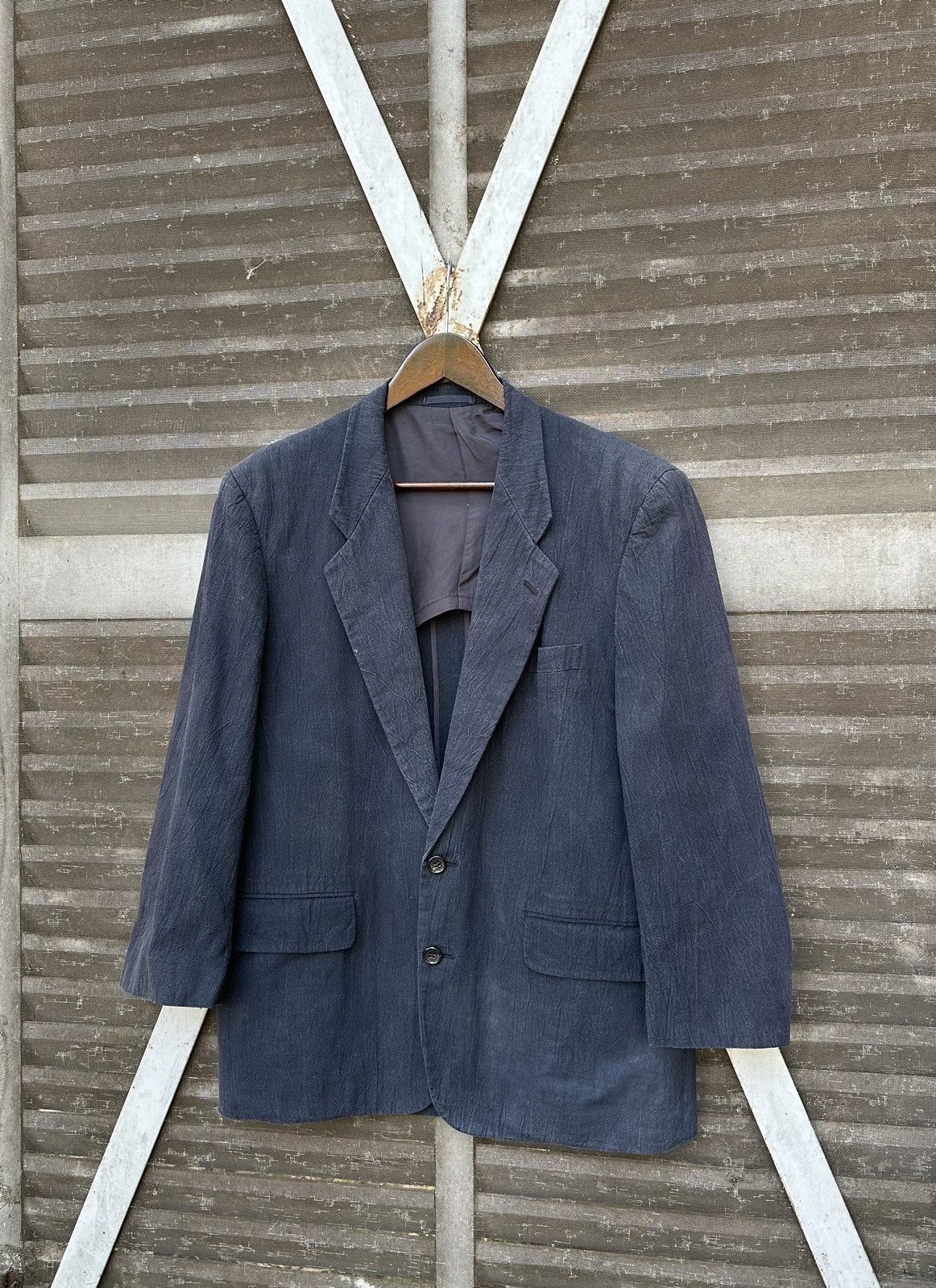 Comme des Garcons **grail**Vintage Comme Des Garcons Homme Faded Linen Jacket Size US S / EU 44-46 / 1 - 1 Thumbnail
