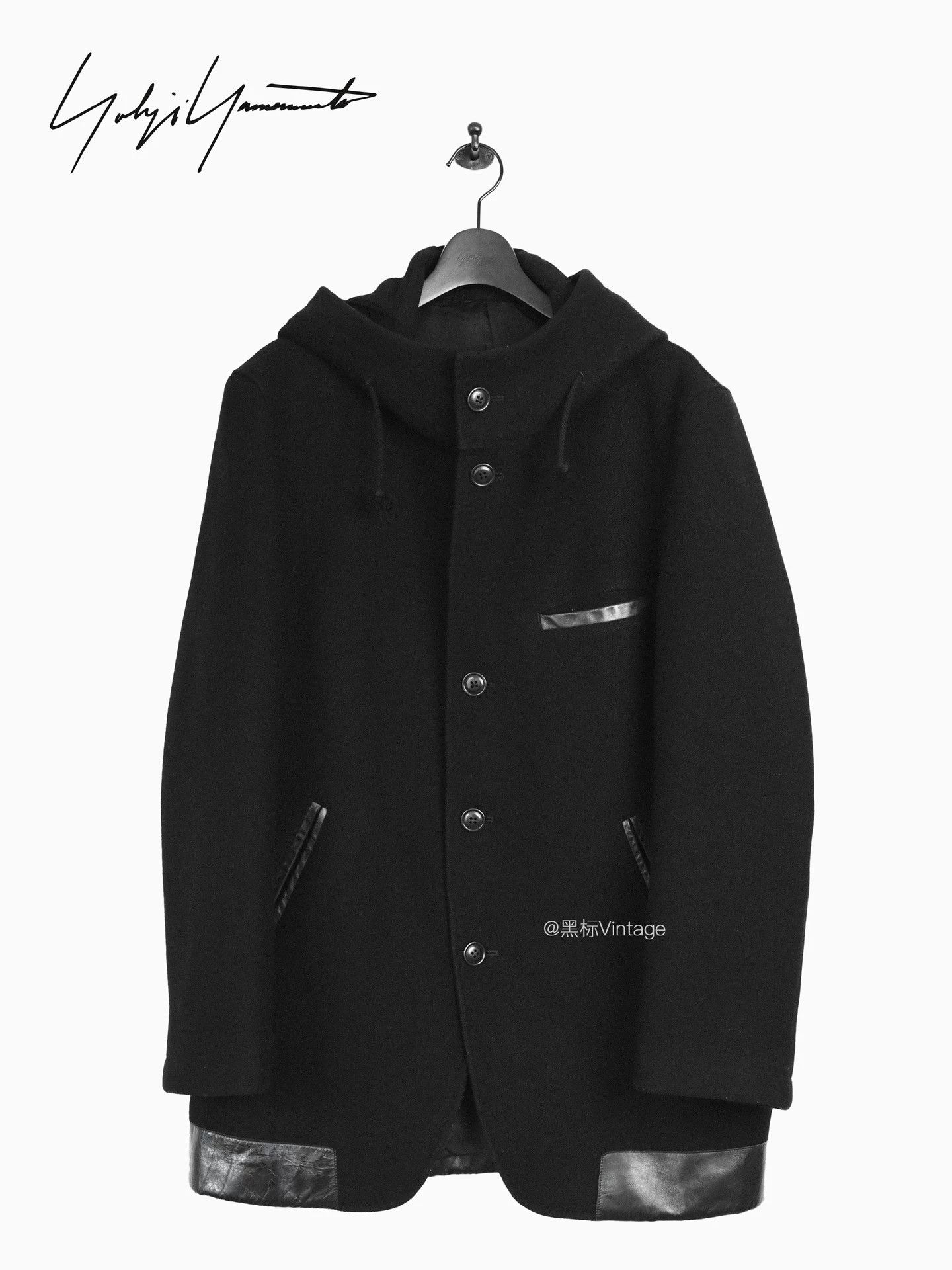 Yohji Yamamoto Yohji Yamamoto 20AW Vintage Leather Panel Hooded Jacket Size US M / EU 48-50 / 2 - 1 Thumbnail