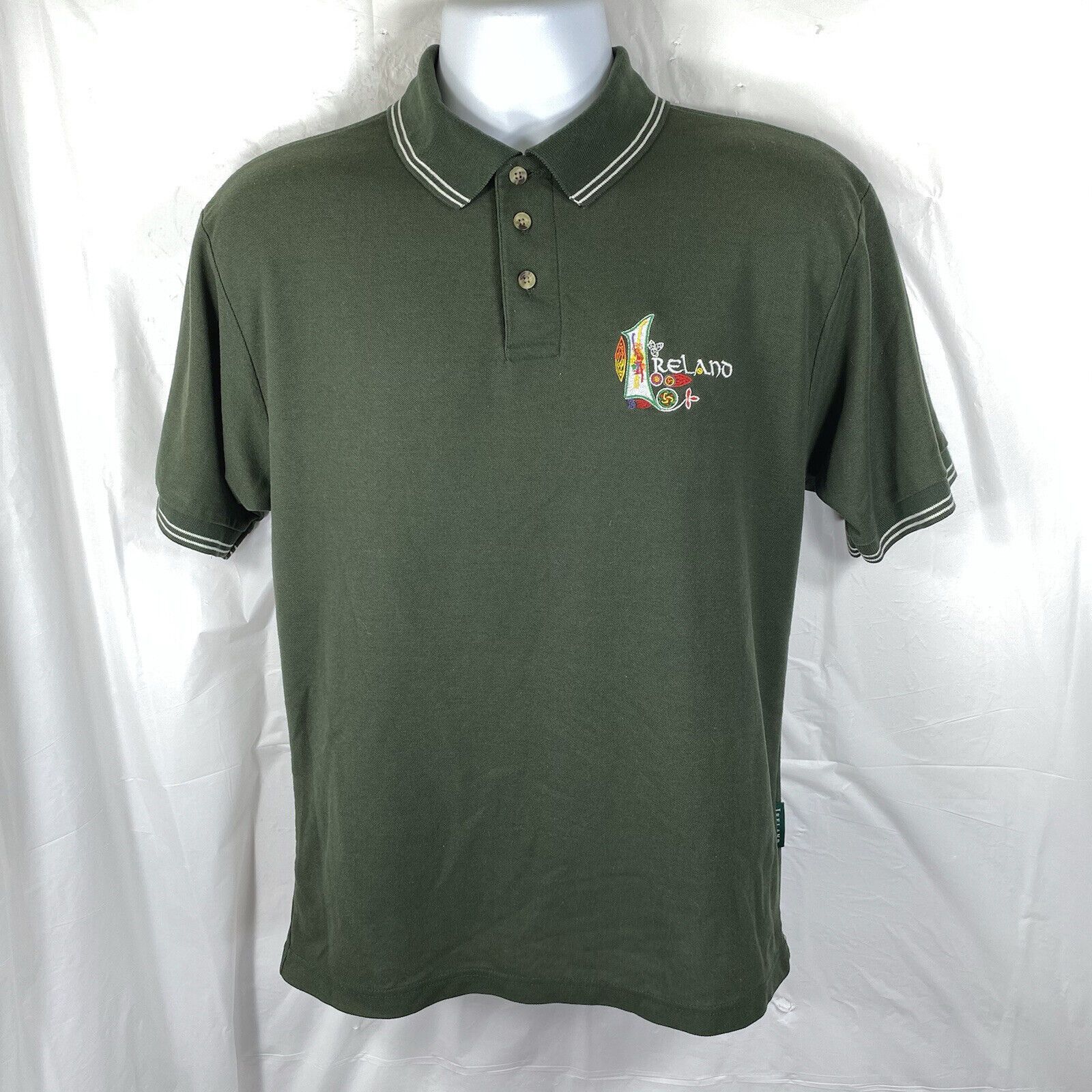 Other Traditional Craftwear Ireland Medium Green Embroidered Polo Size US M / EU 48-50 / 2 - 1 Thumbnail
