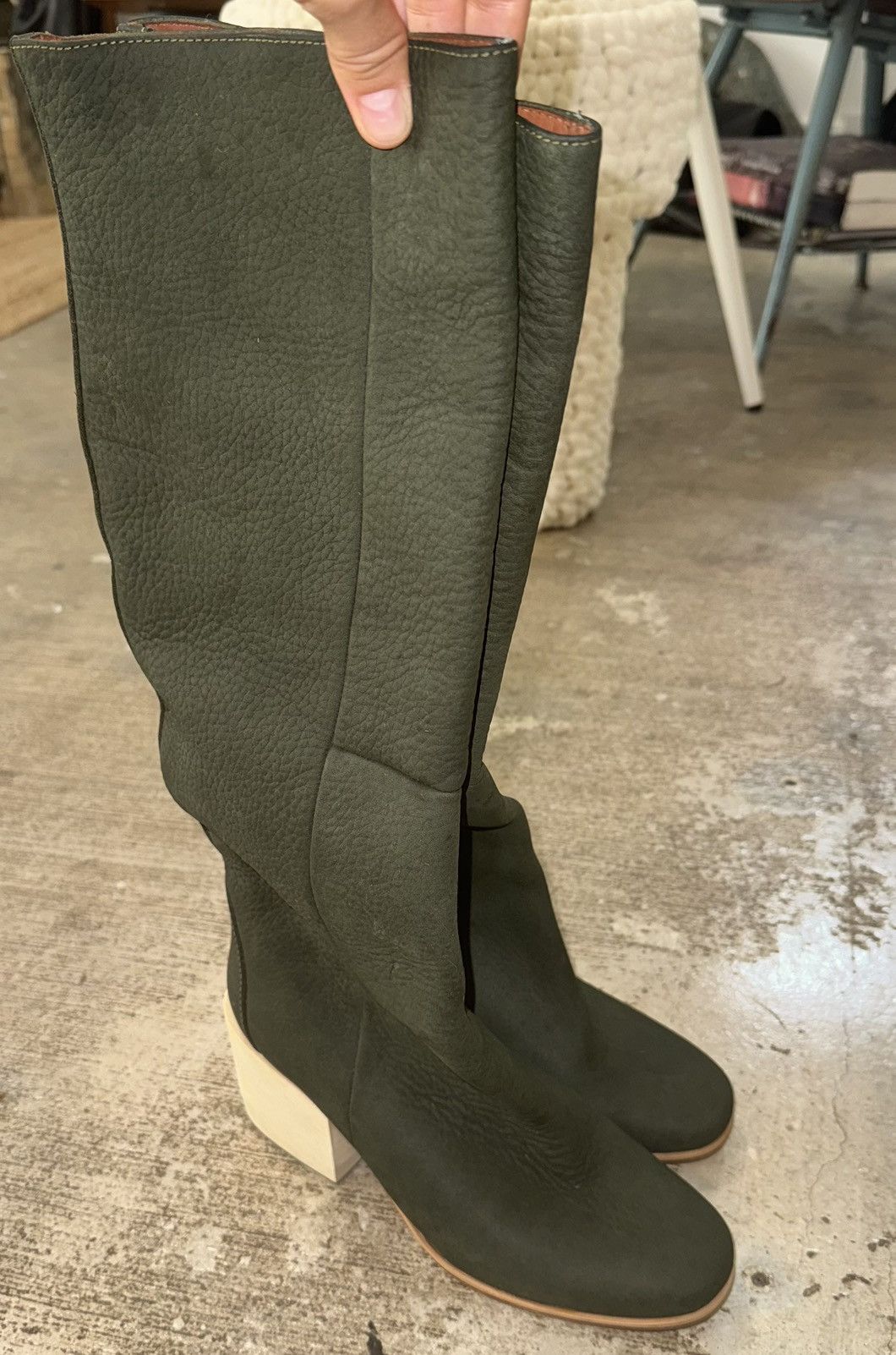 Rachel Comey Rachel Comey Fisk Boots in Green Nubuck Size US 6.5 / IT 36.5 - 3 Thumbnail
