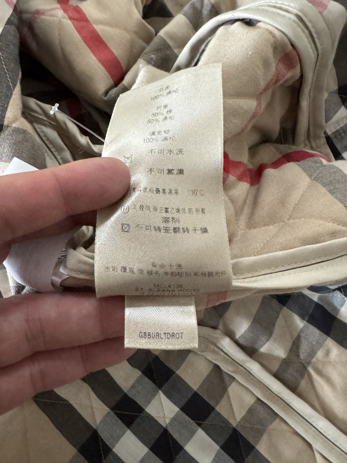 Burberry × Burberry Prorsum Burberry Nova Check Diamond Quilted Beige Barn Button Jacket Size M / US 6-8 / IT 42-44 - 16 Thumbnail