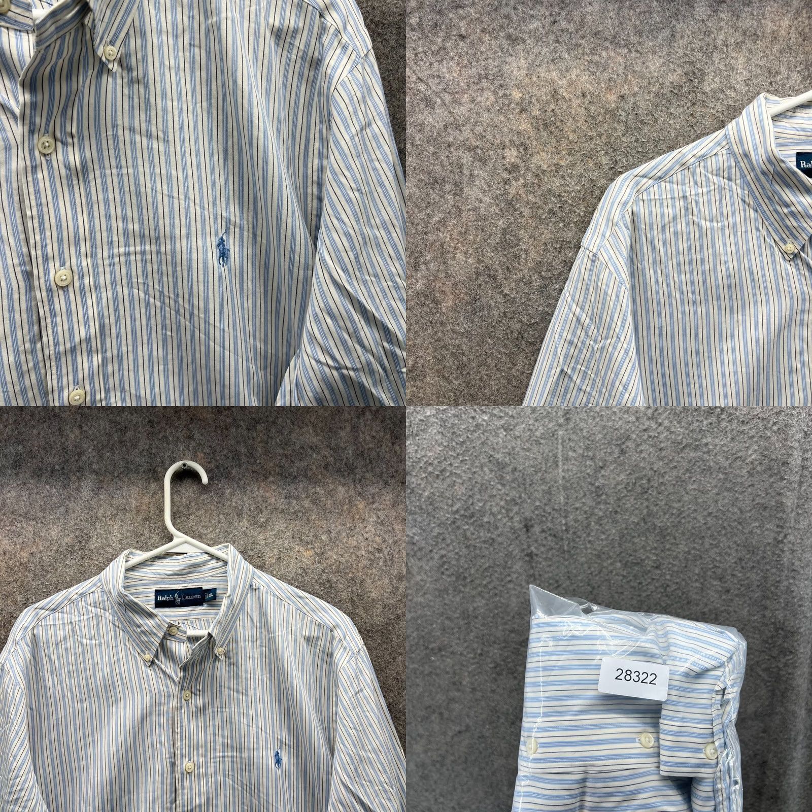 Ralph Lauren VINTAGE Ralph Lauren Shirt Mens XL Blue White Striped Button Down Preppy Size US XL / EU 56 / 4 - 8 Thumbnail