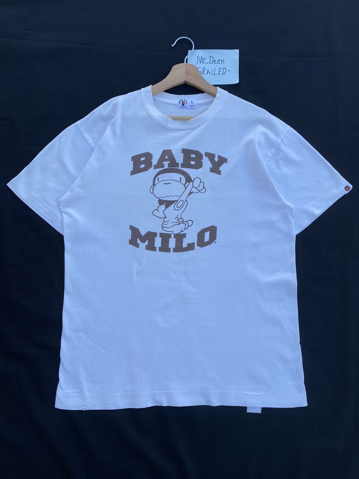 Bape Rare Vintage Baby Milo Bape Tshirt Size US L / EU 52-54 / 3 - 2 Thumbnail