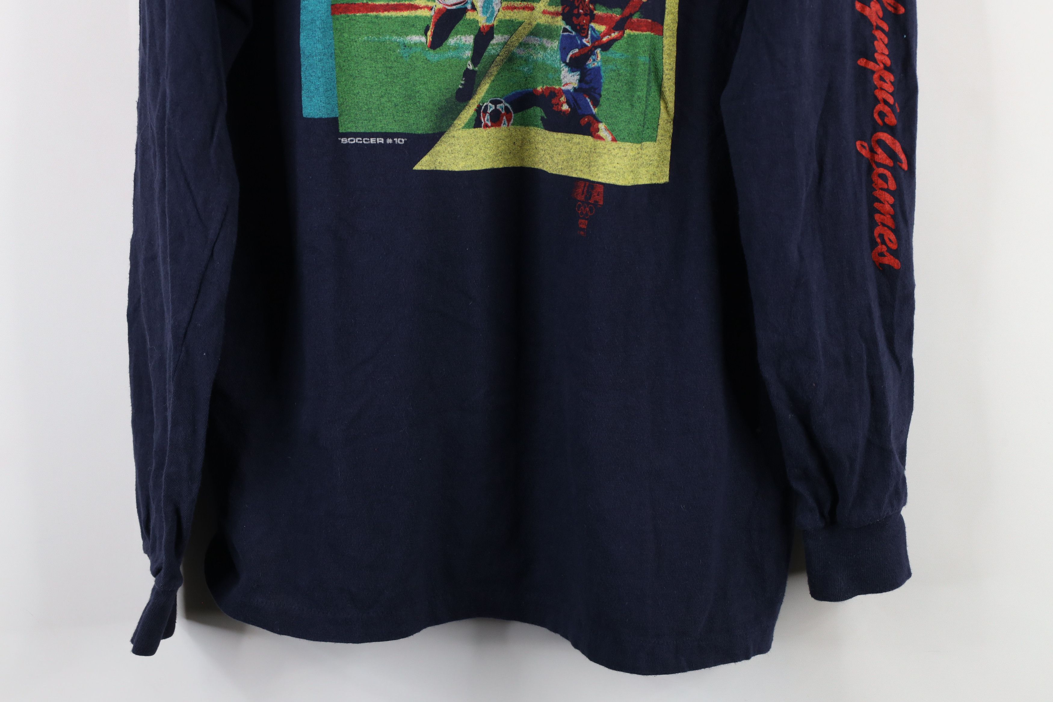 Levi's × Vintage Vintage 80s Levis Olympics Soccer Long Sleeve T-Shirt USA Size US XL / EU 56 / 4 - 3 Thumbnail